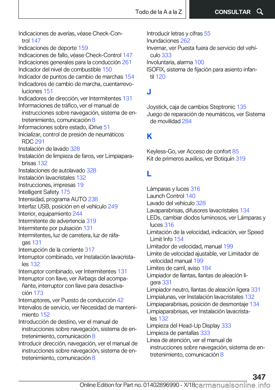 BMW Z4 2019  Manuales de Empleo (in Spanish) �I�n�d�i�c�a�c�i�o�n�e�s��d�e��a�v�e�r�