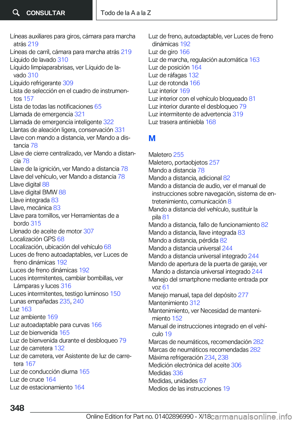 BMW Z4 2019  Manuales de Empleo (in Spanish) �L�