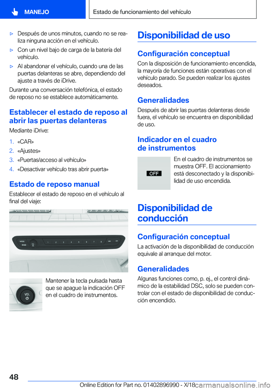 BMW Z4 2019  Manuales de Empleo (in Spanish) x�D�e�s�p�u�