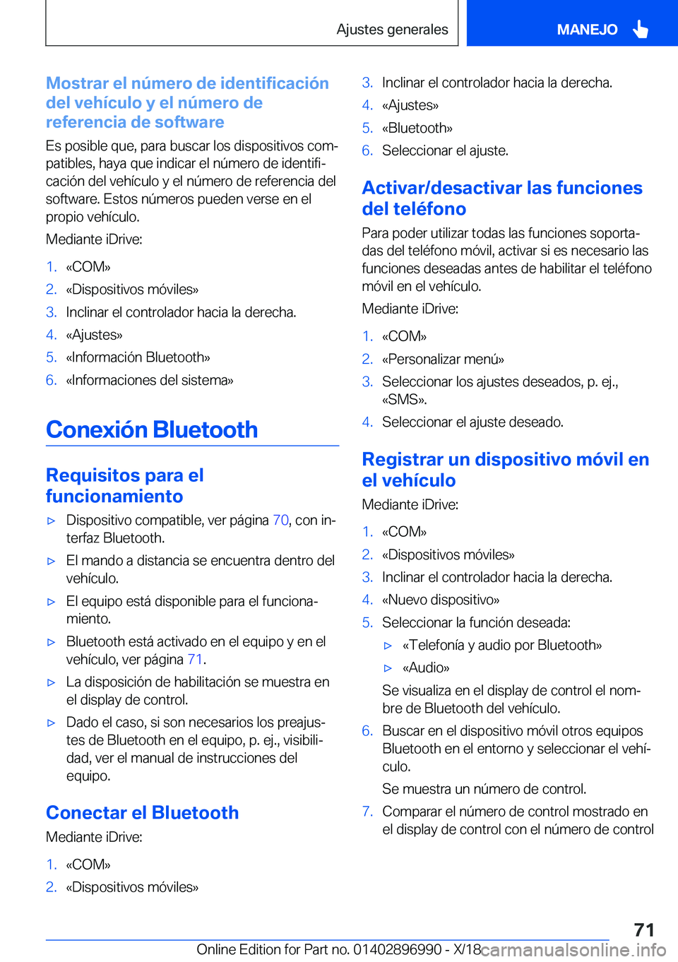 BMW Z4 2019  Manuales de Empleo (in Spanish) �M�o�s�t�r�a�r��e�l��n�