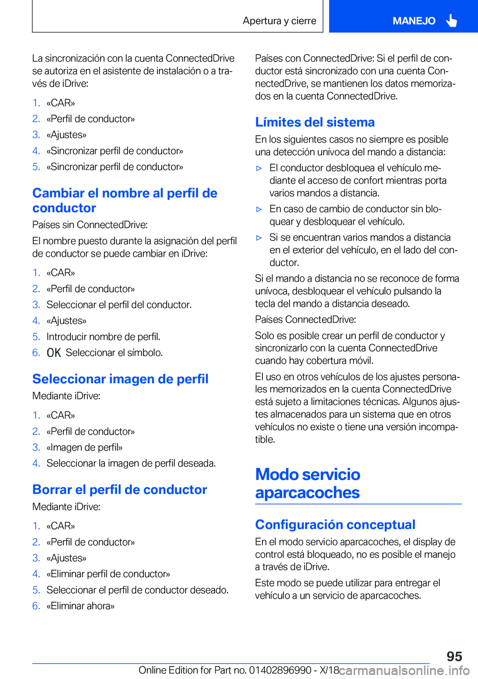 BMW Z4 2019  Manuales de Empleo (in Spanish) �L�a��s�i�n�c�r�o�n�i�z�a�c�i�
