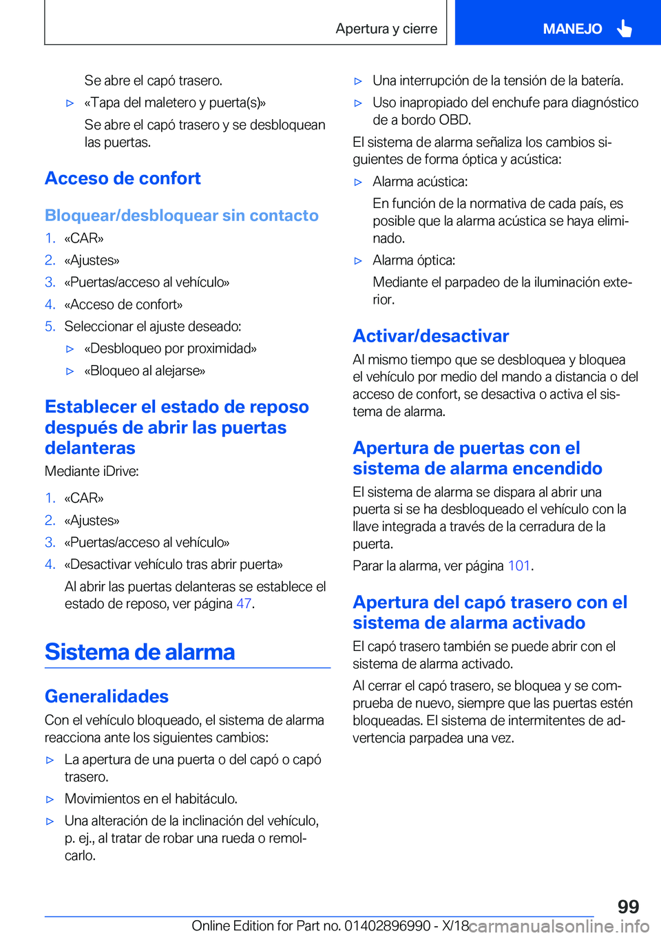 BMW Z4 2019  Manuales de Empleo (in Spanish) �S�e��a�b�r�e��e�l��c�a�p�