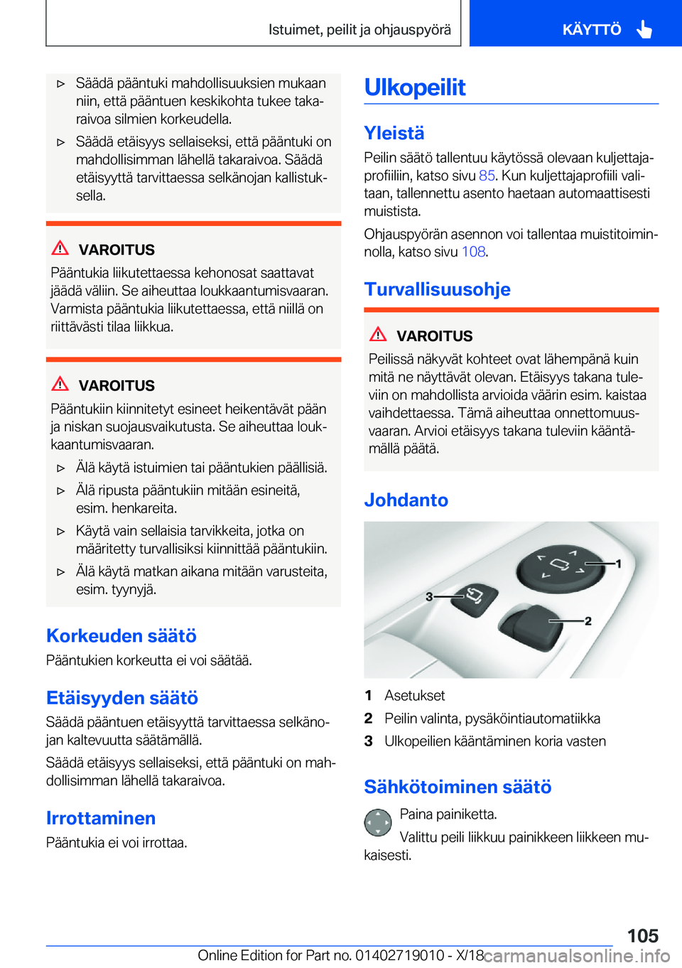 BMW Z4 2019  Omistajan Käsikirja (in Finnish) 'x�S�