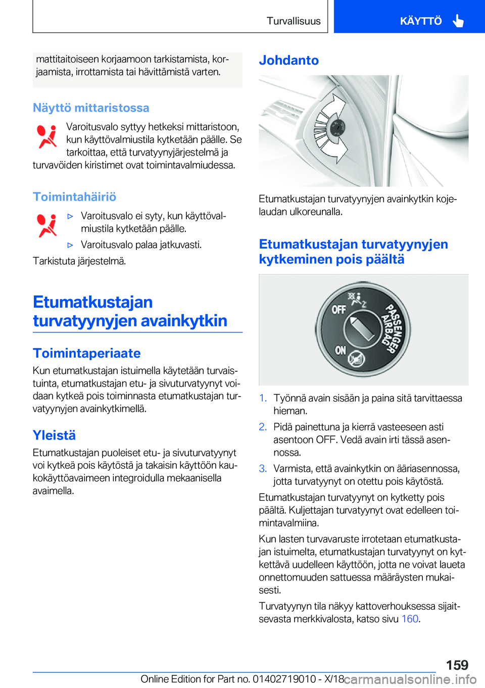 BMW Z4 2019  Omistajan Käsikirja (in Finnish) �m�a�t�t�i�t�a�i�t�o�i�s�e�e�n��k�o�r�j�a�a�m�o�o�n��t�a�r�k�i�s�t�a�m�i�s�t�a�,��k�o�rj�j�a�a�m�i�s�t�a�,��i�r�r�o�t�t�a�m�i�s�t�a��t�a�i��h�