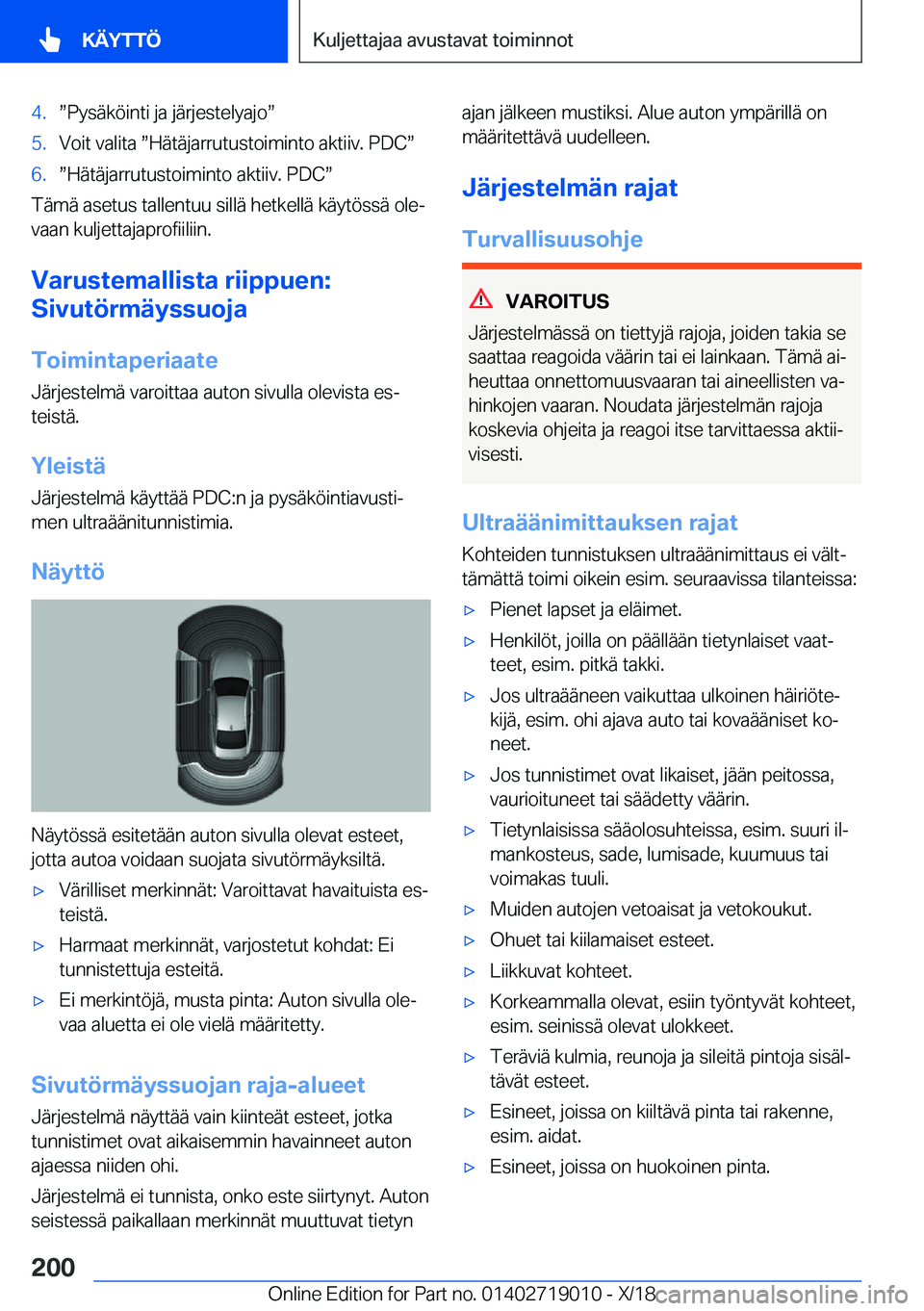 BMW Z4 2019  Omistajan Käsikirja (in Finnish) �4�.w�P�y�s�
