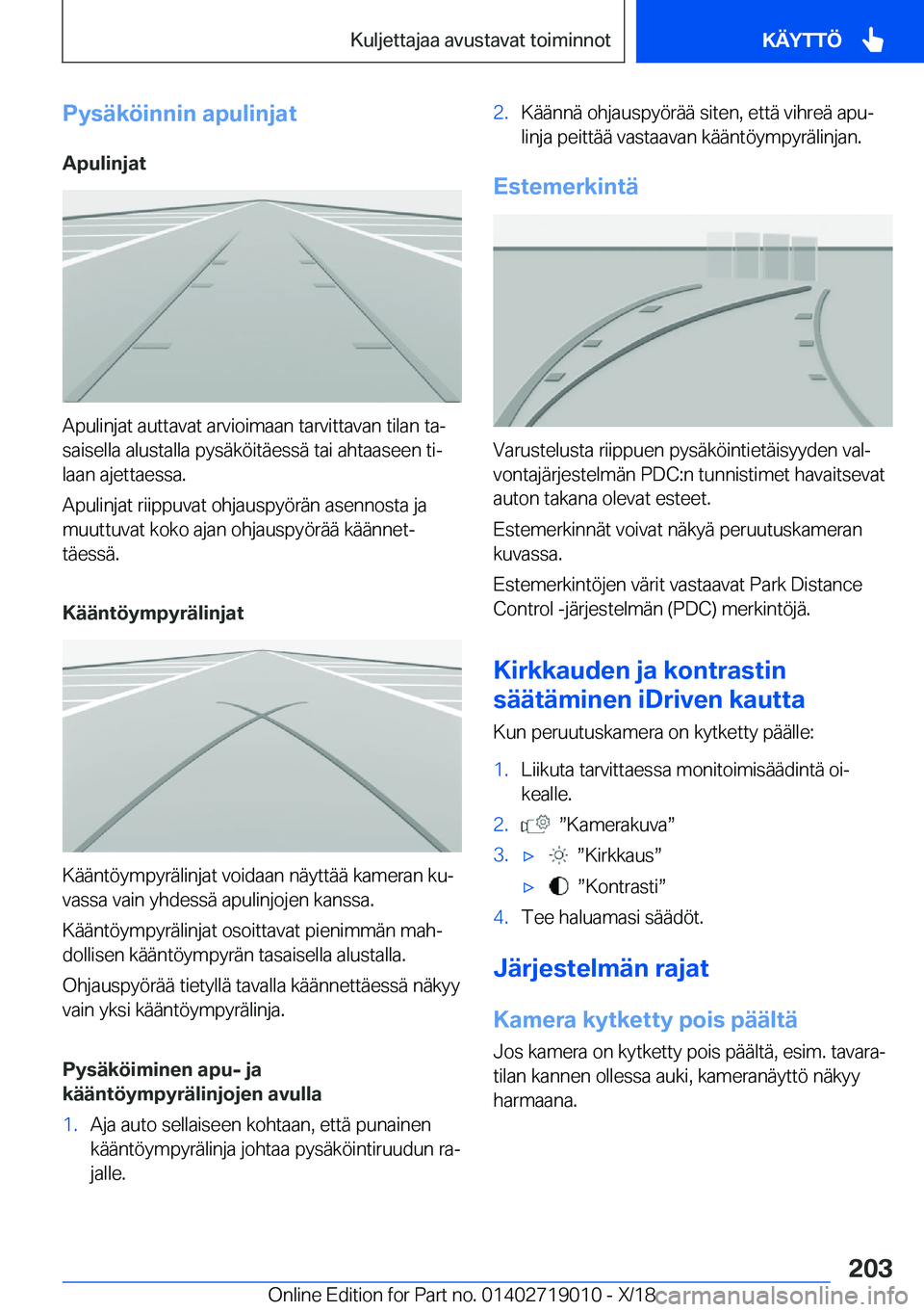 BMW Z4 2019  Omistajan Käsikirja (in Finnish) �P�y�s�