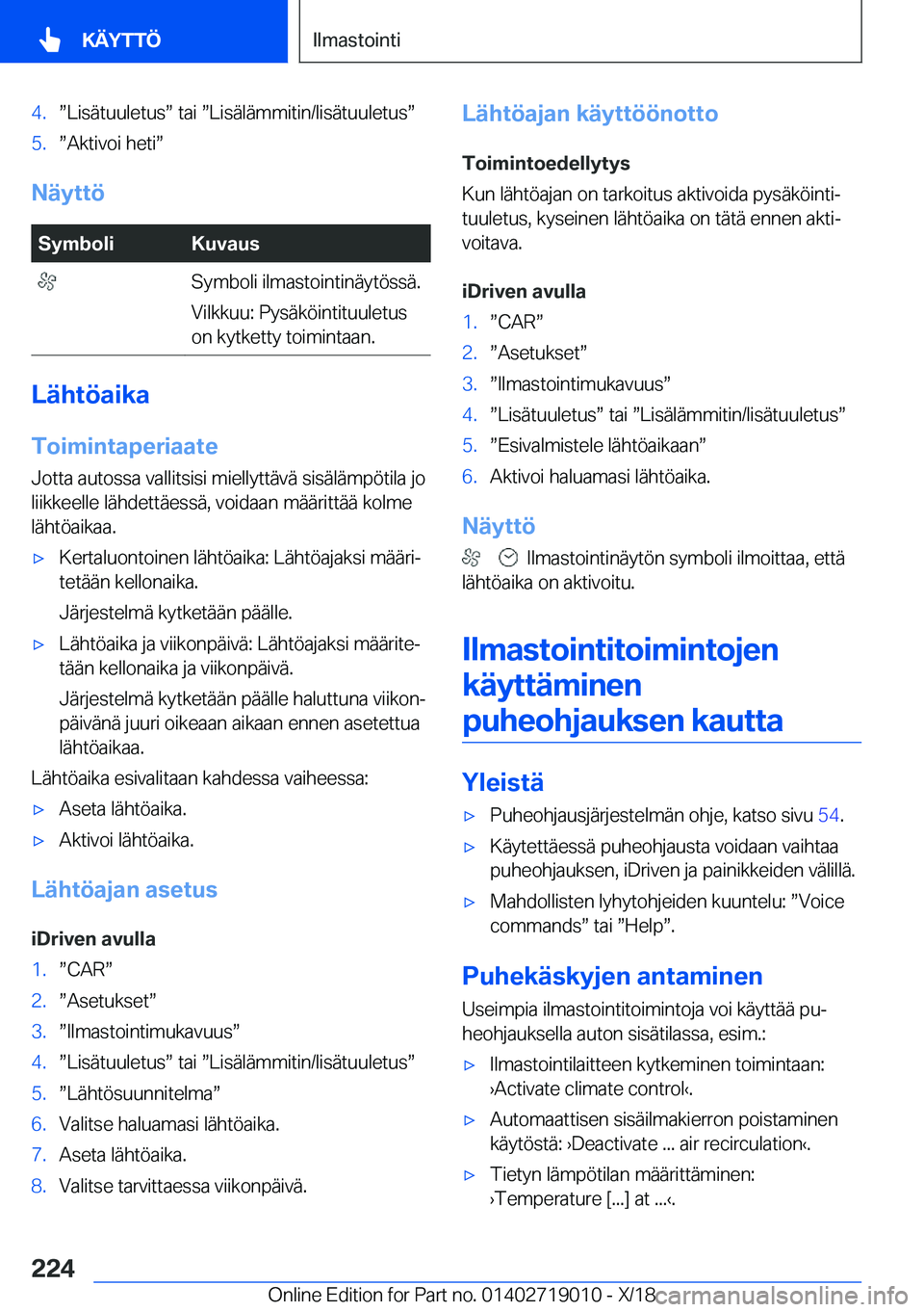 BMW Z4 2019  Omistajan Käsikirja (in Finnish) �4�.w�L�i�s�