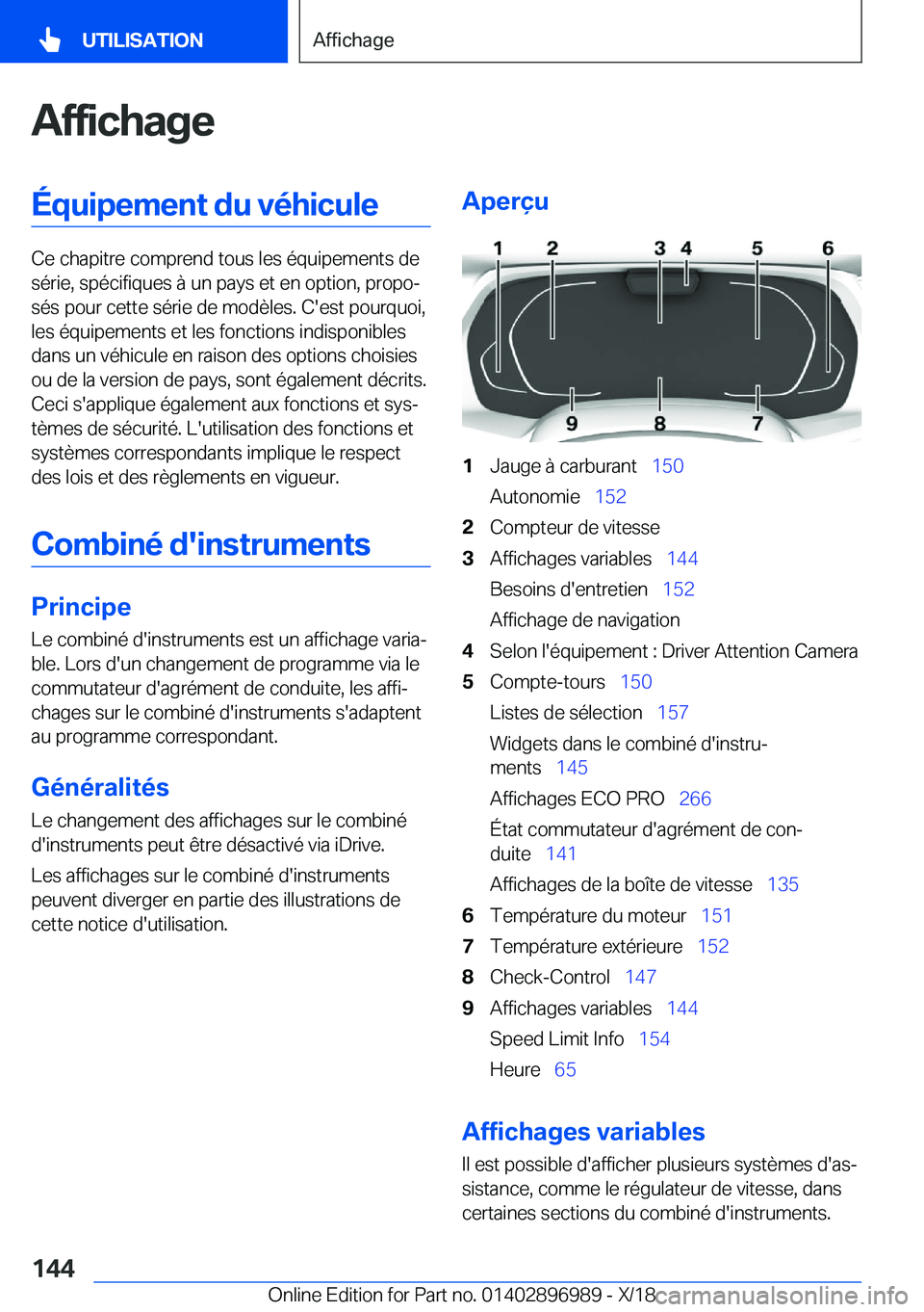 BMW Z4 2019  Notices Demploi (in French) �A�f�f�i�c�h�a�g�e�