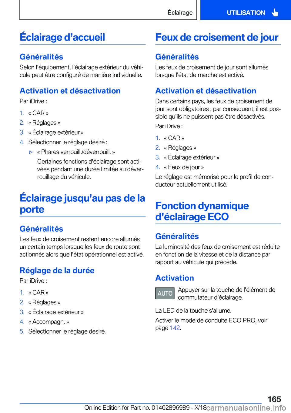 BMW Z4 2019  Notices Demploi (in French) �