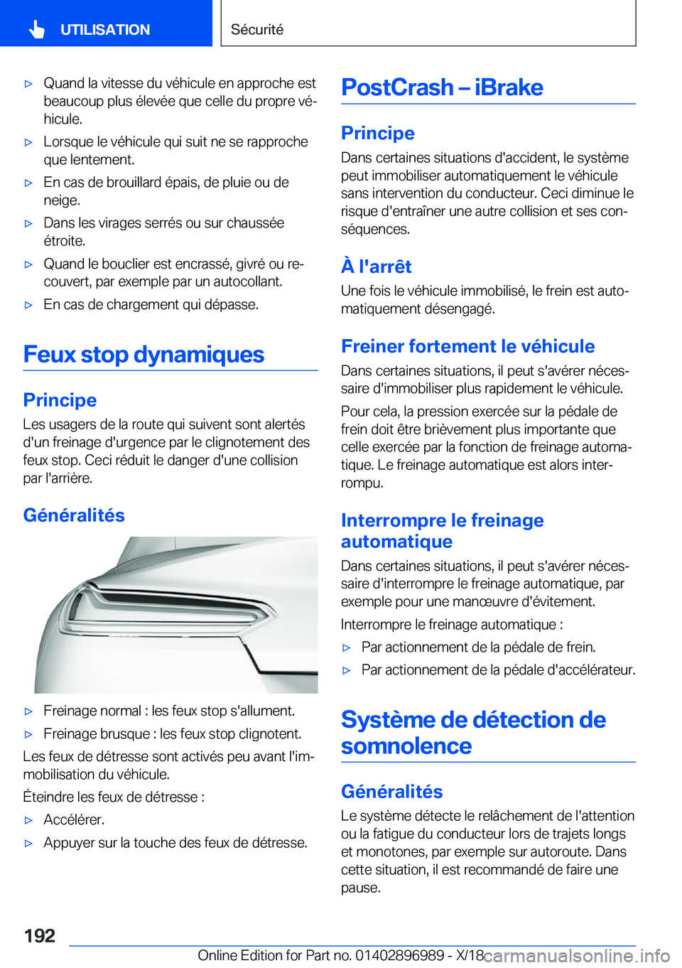 BMW Z4 2019  Notices Demploi (in French) 'x�Q�u�a�n�d��l�a��v�i�t�e�s�s�e��d�u��v�é�h�i�c�u�l�e��e�n��a�p�p�r�o�c�h�e��e�s�t�b�e�a�u�c�o�u�p��p�l�u�s��é�l�e�v�é�e��q�u�e��c�e�l�l�e��d�u��p�r�o�p�r�e��v�éj
�h�i�c�u�l�e�