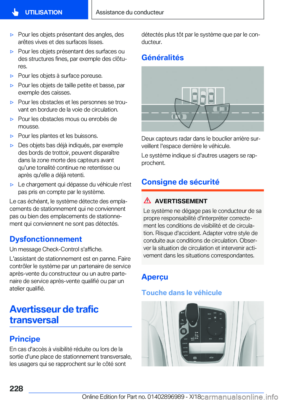 BMW Z4 2019  Notices Demploi (in French) 'x�P�o�u�r��l�e�s��o�b�j�e�t�s��p�r�é�s�e�n�t�a�n�t��d�e�s��a�n�g�l�e�s�,��d�e�s
�a�r�ê�t�e�s��v�i�v�e�s��e�t��d�e�s��s�u�r�f�a�c�e�s��l�i�s�s�e�s�.'x�P�o�u�r��l�e�s��o�b�j�e�t�