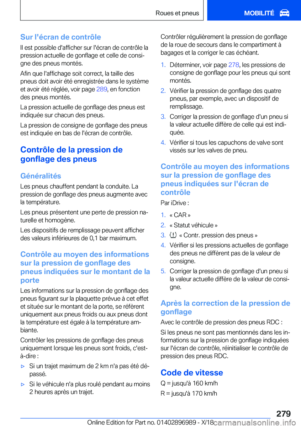 BMW Z4 2019  Notices Demploi (in French) �S�u�r��l�'�é�c�r�a�n��d�e��c�o�n�t�r�