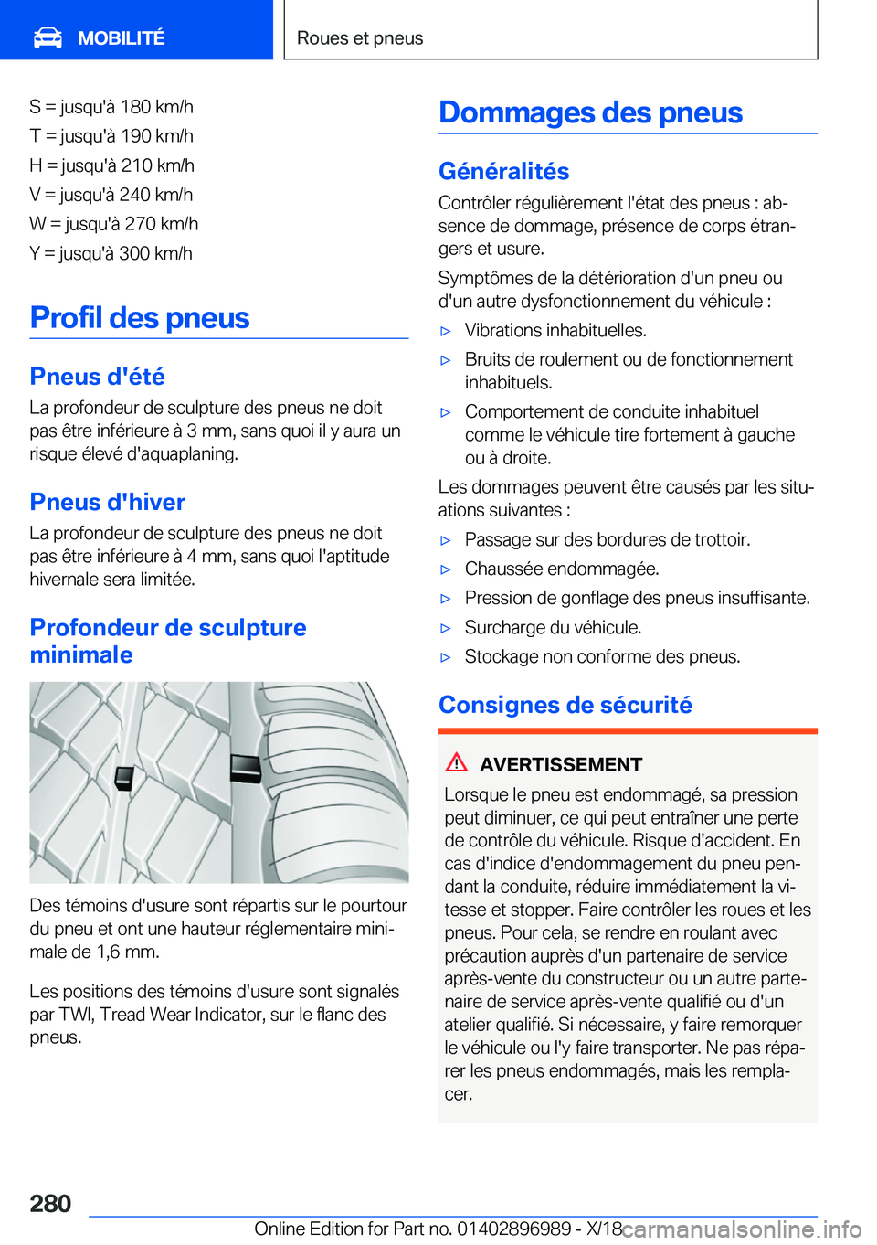 BMW Z4 2019  Notices Demploi (in French) �S����j�u�s�q�u�'�