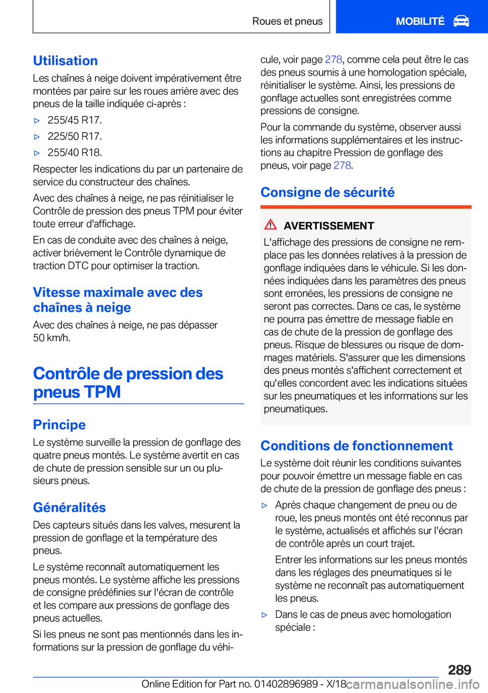 BMW Z4 2019  Notices Demploi (in French) �U�t�i�l�i�s�a�t�i�o�n
�L�e�s��c�h�a�