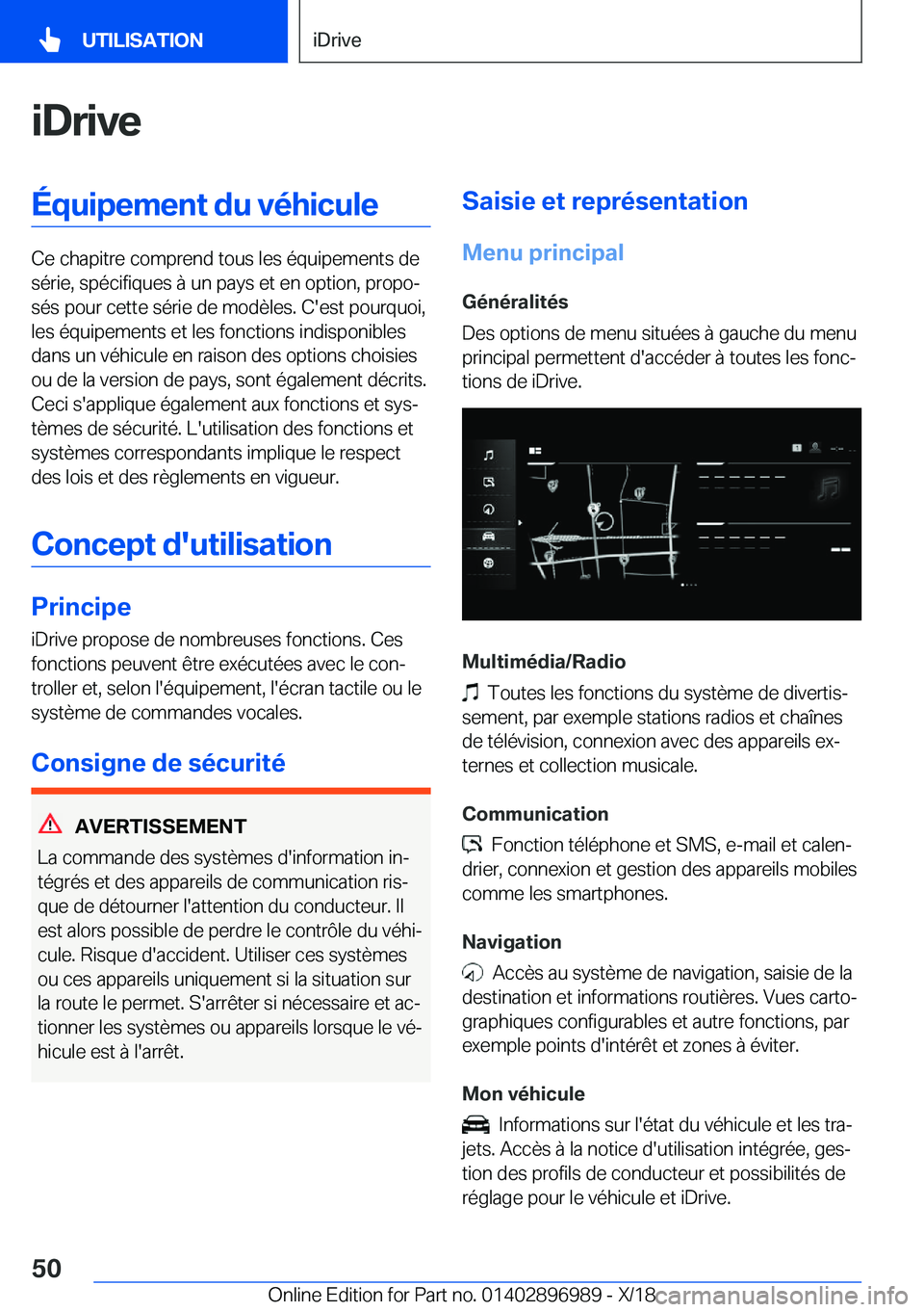 BMW Z4 2019  Notices Demploi (in French) �i�D�r�i�v�e�