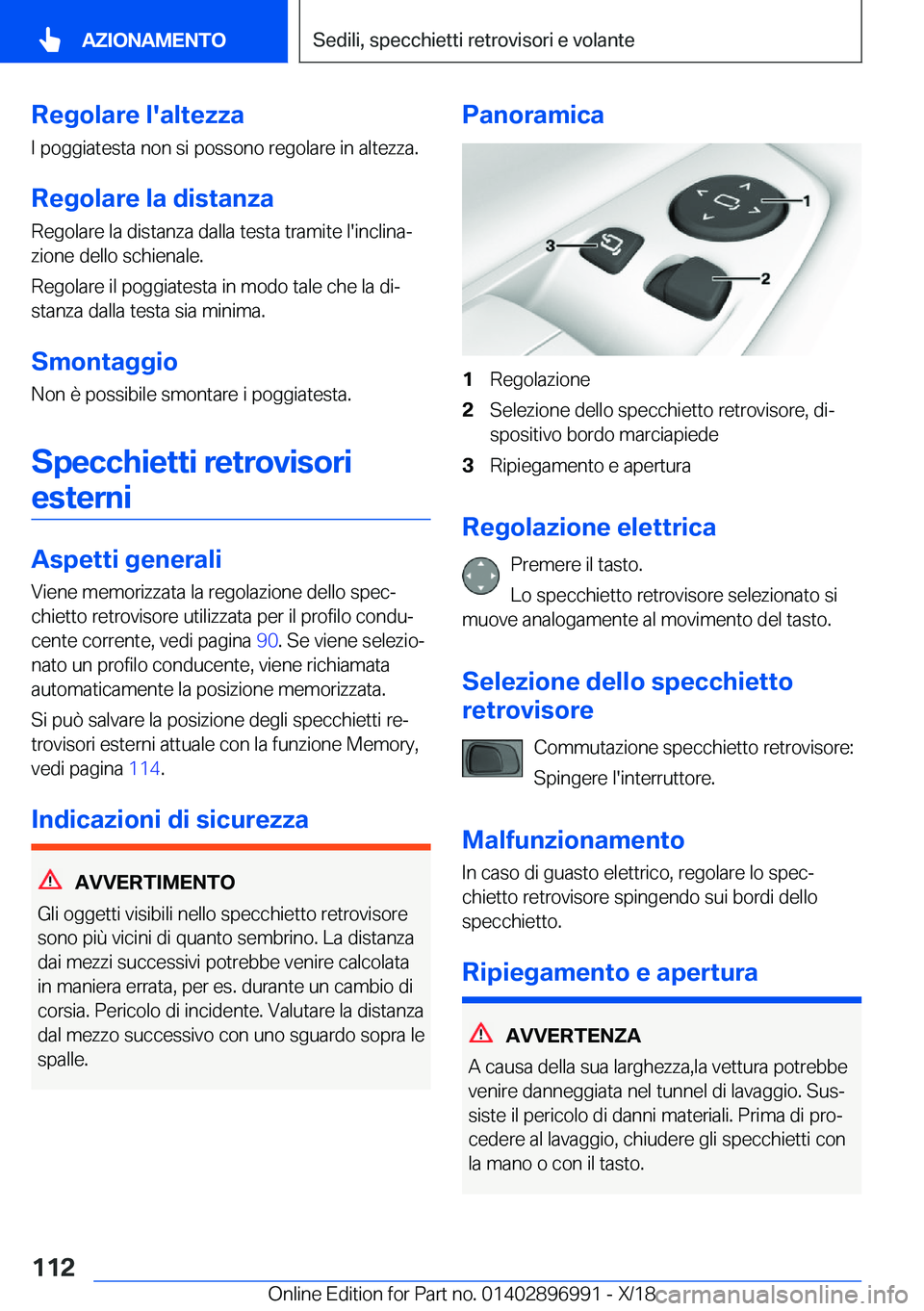 BMW Z4 2019  Libretti Di Uso E manutenzione (in Italian) �R�e�g�o�l�a�r�e��l�'�a�l�t�e�z�z�a
�I��p�o�g�g�i�a�t�e�s�t�a��n�o�n��s�i��p�o�s�s�o�n�o��r�e�g�o�l�a�r�e��i�n��a�l�t�e�z�z�a�.
�R�e�g�o�l�a�r�e��l�a��d�i�s�t�a�n�z�a
�R�e�g�o�l�a�r�e��