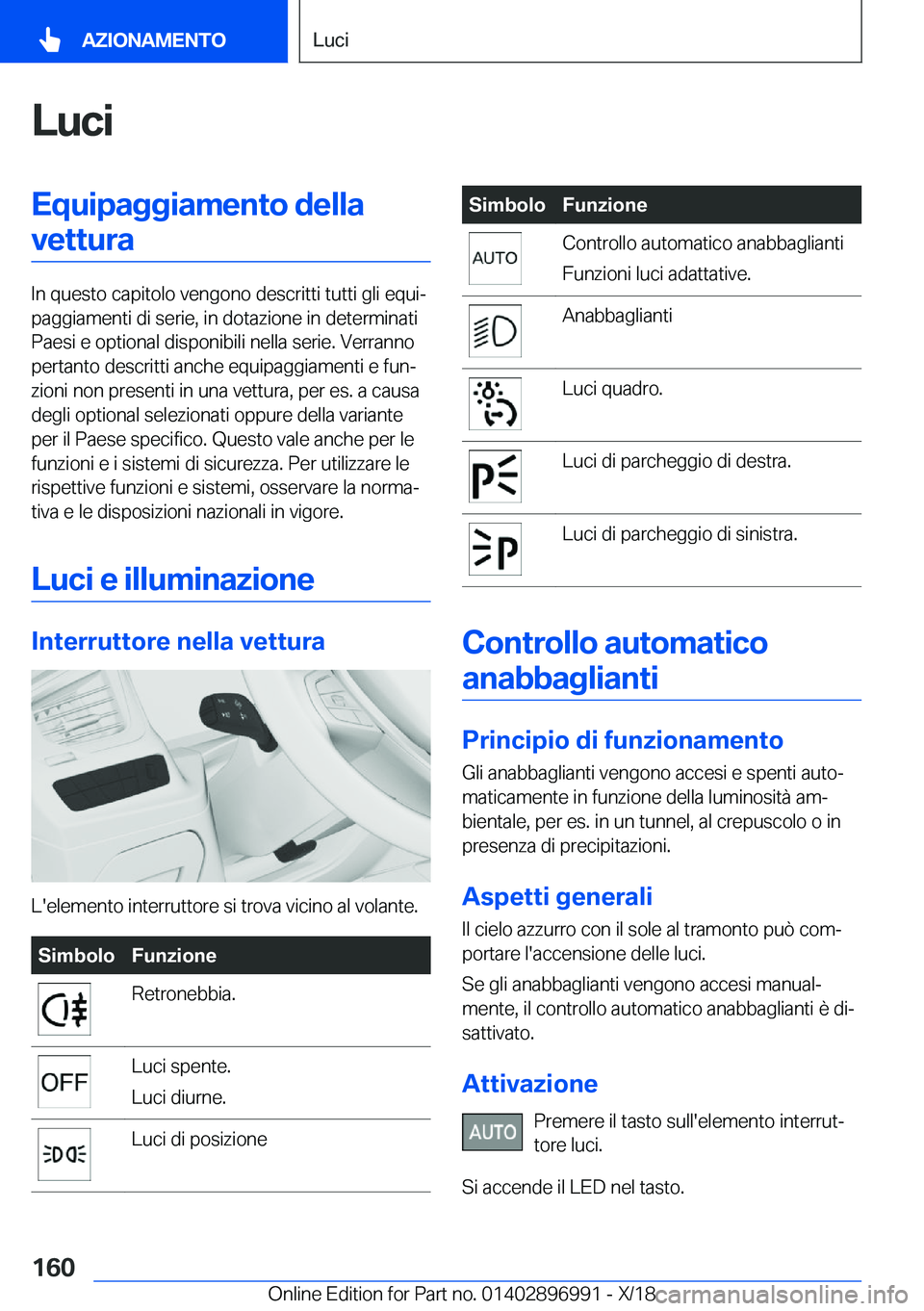 BMW Z4 2019  Libretti Di Uso E manutenzione (in Italian) �L�u�c�i�E�q�u�i�p�a�g�g�i�a�m�e�n�t�o��d�e�l�l�a�v�e�t�t�u�r�a
�I�n��q�u�e�s�t�o��c�a�p�i�t�o�l�o��v�e�n�g�o�n�o��d�e�s�c�r�i�t�t�i��t�u�t�t�i��g�l�i��e�q�u�iª
�p�a�g�g�i�a�m�e�n�t�i��d�i�
