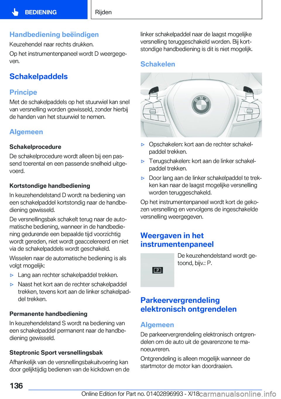 BMW Z4 2019  Instructieboekjes (in Dutch) �H�a�n�d�b�e�d�i�e�n�i�n�g��b�e�