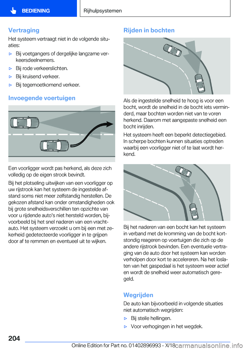 BMW Z4 2019  Instructieboekjes (in Dutch) �V�e�r�t�r�a�g�i�n�g
�H�e�t��s�y�s�t�e�e�m��v�e�r�t�r�a�a�g�t��n�i�e�t��i�n��d�e��v�o�l�g�e�n�d�e��s�i�t�uj
�a�t�i�e�s�:'x�B�i�j��v�o�e�t�g�a�n�g�e�r�s��o�f��d�e�r�g�e�l�i�j�k�e��l�a�n