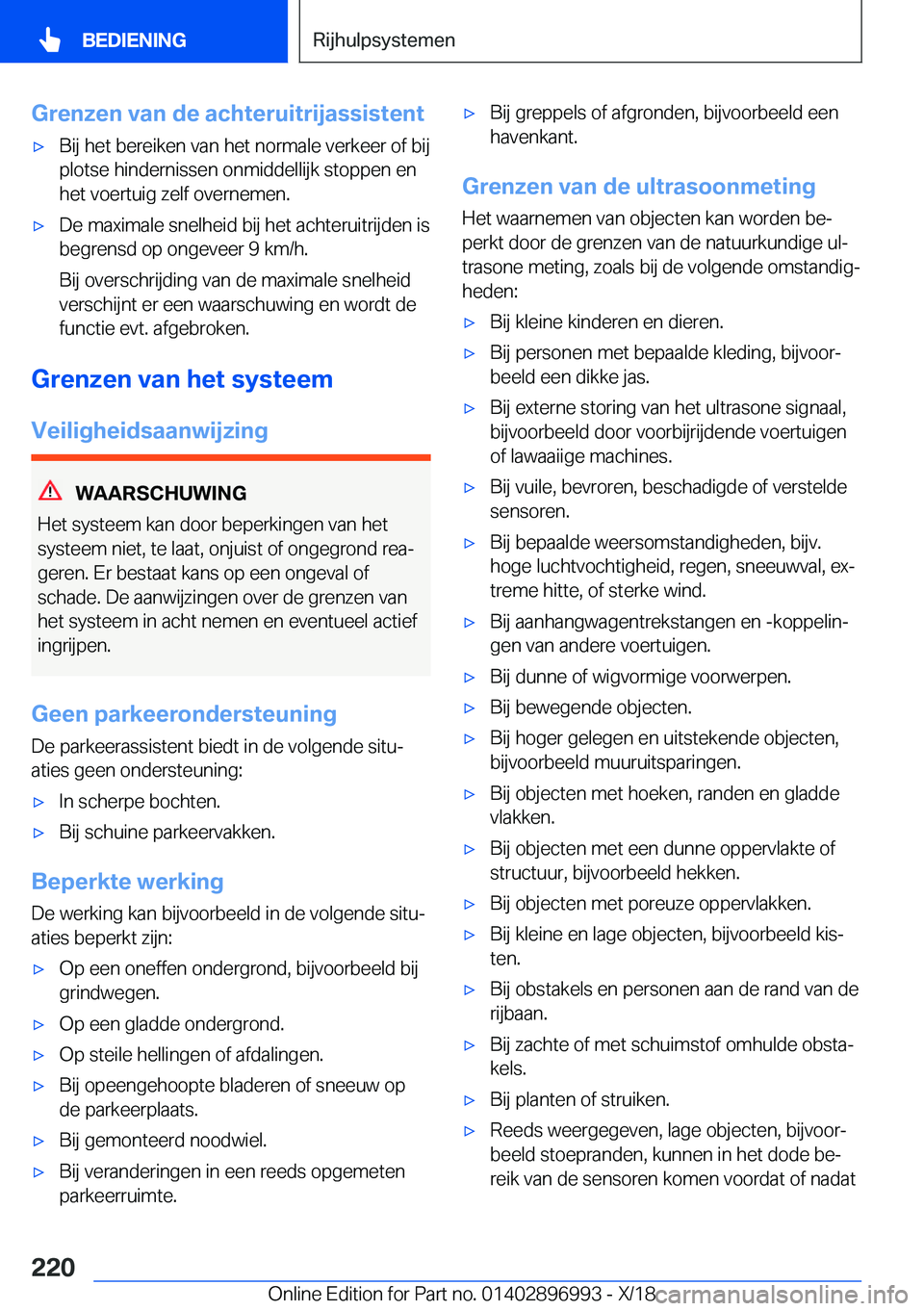 BMW Z4 2019  Instructieboekjes (in Dutch) �G�r�e�n�z�e�n��v�a�n��d�e��a�c�h�t�e�r�u�i�t�r�i�j�a�s�s�i�s�t�e�n�t'x�B�i�j��h�e�t��b�e�r�e�i�k�e�n��v�a�n��h�e�t��n�o�r�m�a�l�e��v�e�r�k�e�e�r��o�f��b�i�j
�p�l�o�t�s�e��h�i�n�d�e�r�