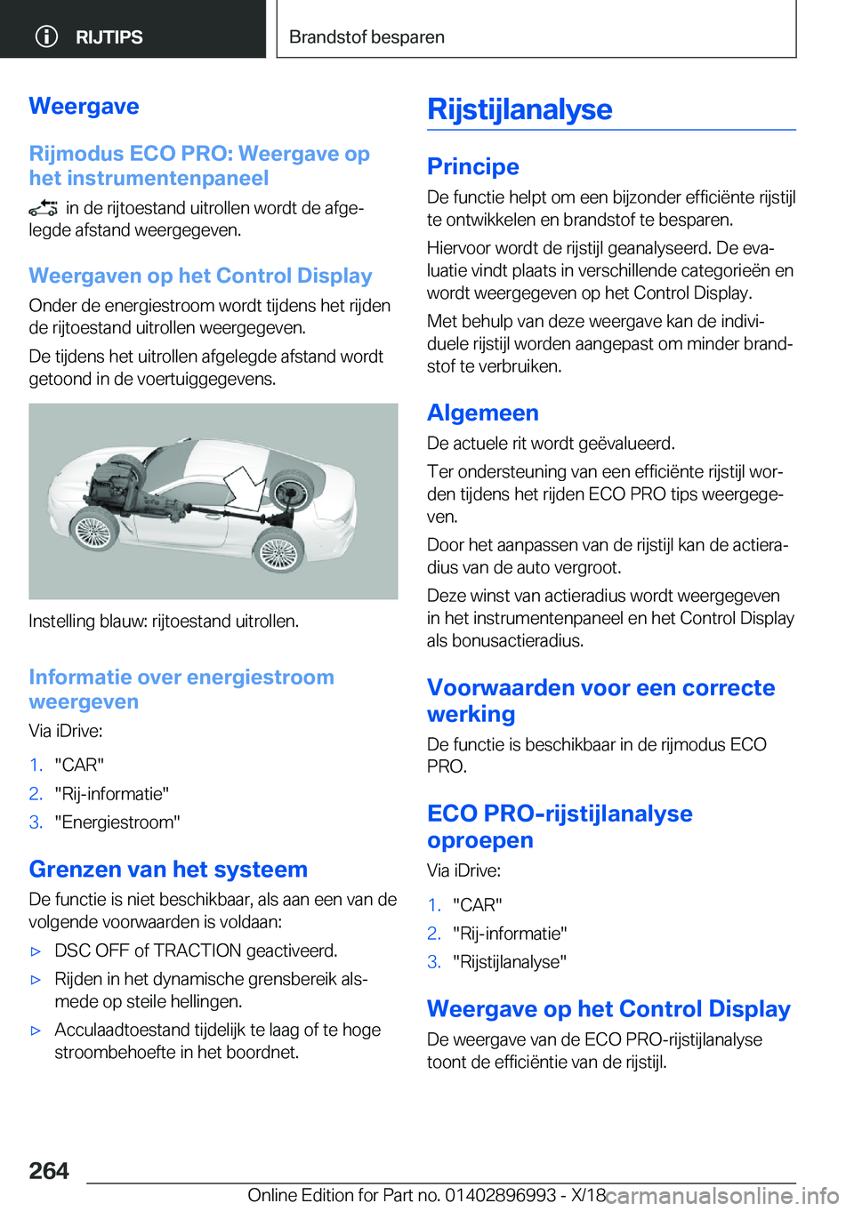 BMW Z4 2019  Instructieboekjes (in Dutch) �W�e�e�r�g�a�v�e�R�i�j�m�o�d�u�s��E�C�O��P�R�O�:��W�e�e�r�g�a�v�e��o�p
�h�e�t��i�n�s�t�r�u�m�e�n�t�e�n�p�a�n�e�e�l
���i�n��d�e��r�i�j�t�o�e�s�t�a�n�d��u�i�t�r�o�l�l�e�n��w�o�r�d�t��d�e��a