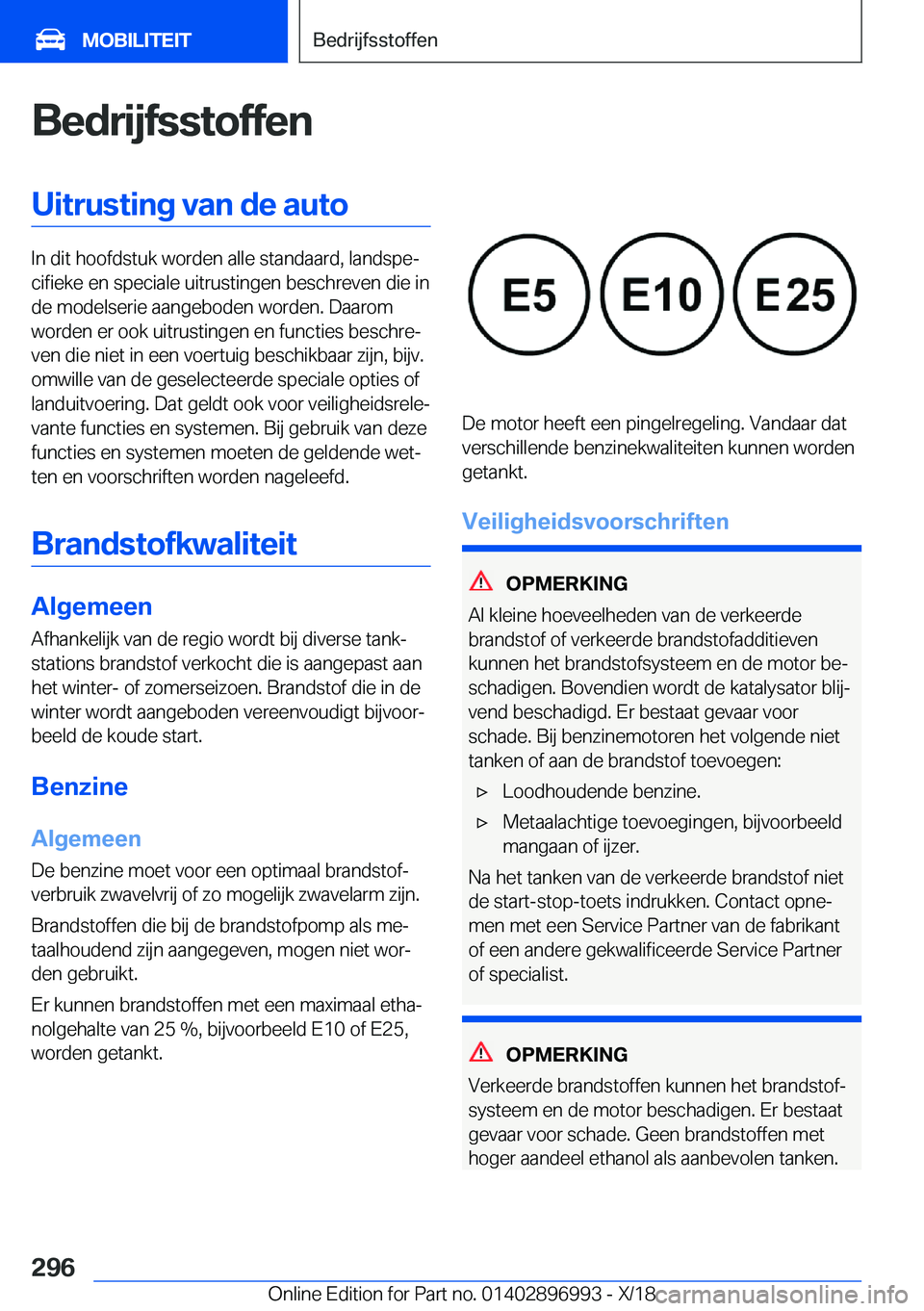 BMW Z4 2019  Instructieboekjes (in Dutch) �B�e�d�r�i�j�f�s�s�t�o�f�f�e�n�U�i�t�r�u�s�t�i�n�g��v�a�n��d�e��a�u�t�o
�I�n��d�i�t��h�o�o�f�d�s�t�u�k��w�o�r�d�e�n��a�l�l�e��s�t�a�n�d�a�a�r�d�,��l�a�n�d�s�p�ej�c�i�f�i�e�k�e��e�n��s�p�e�