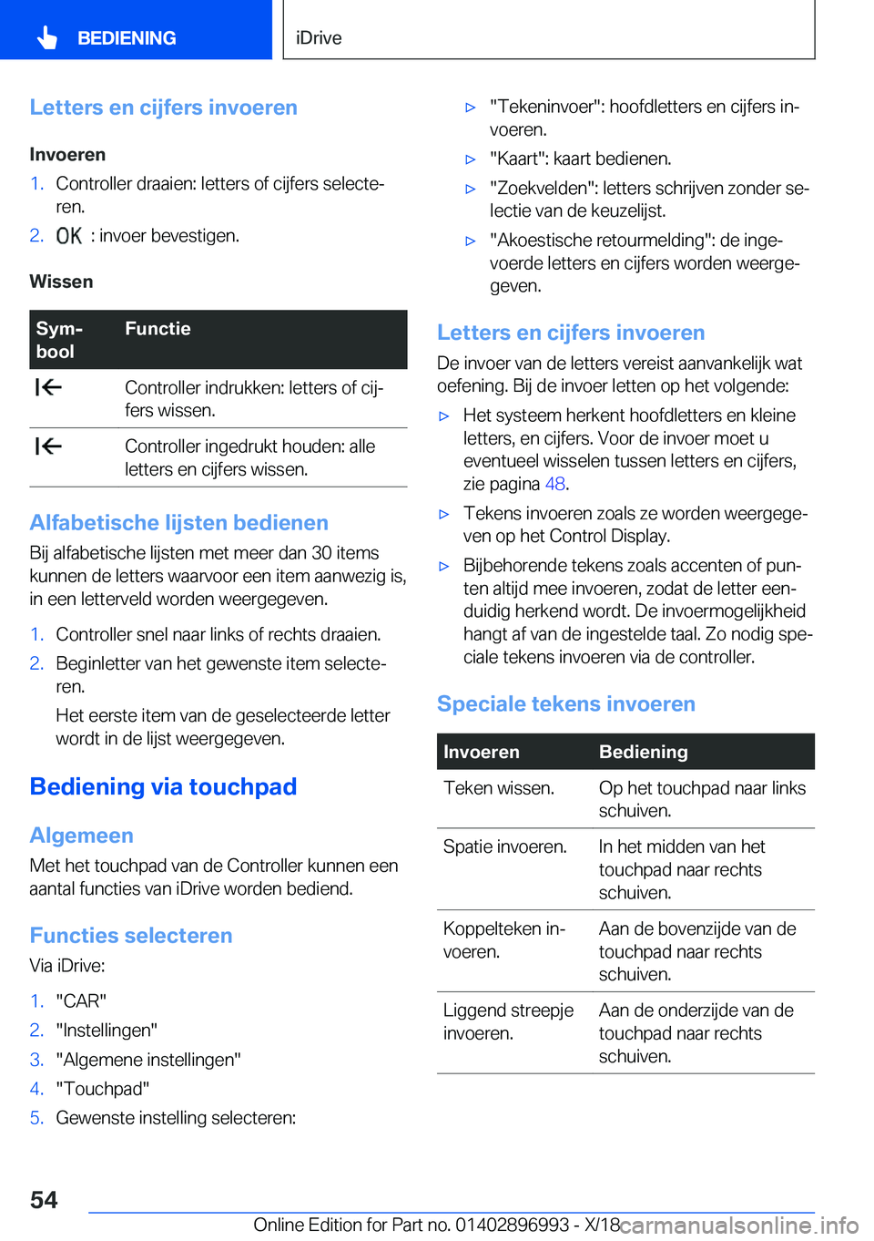 BMW Z4 2019  Instructieboekjes (in Dutch) �L�e�t�t�e�r�s��e�n��c�i�j�f�e�r�s��i�n�v�o�e�r�e�n�I�n�v�o�e�r�e�n�1�.�C�o�n�t�r�o�l�l�e�r��d�r�a�a�i�e�n�:��l�e�t�t�e�r�s��o�f��c�i�j�f�e�r�s��s�e�l�e�c�t�ej�r�e�n�.�2�.���:��i�n�v�o�e�r