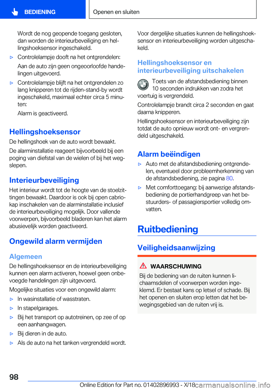 BMW Z4 2019  Instructieboekjes (in Dutch) �W�o�r�d�t��d�e��n�o�g��g�e�o�p�e�n�d�e��t�o�e�g�a�n�g��g�e�s�l�o�t�e�n�,�d�a�n��w�o�r�d�e�n��d�e��i�n�t�e�r�i�e�u�r�b�e�v�e�i�l�i�g�i�n�g��e�n��h�e�lj
�l�i�n�g�s�h�o�e�k�s�e�n�s�o�r��i�n�