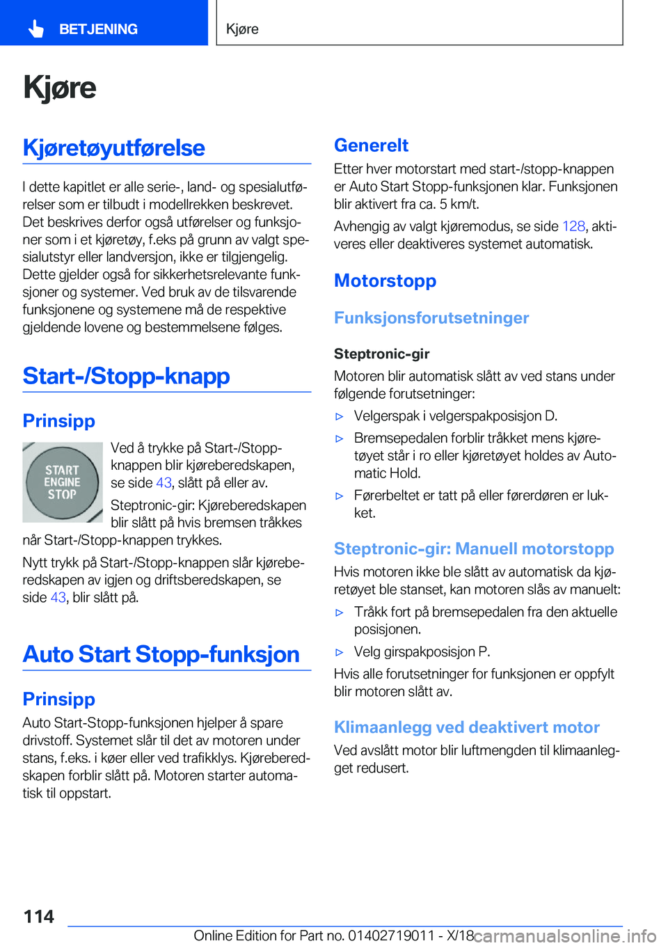 BMW Z4 2019  InstruksjonsbØker (in Norwegian) �K�j�