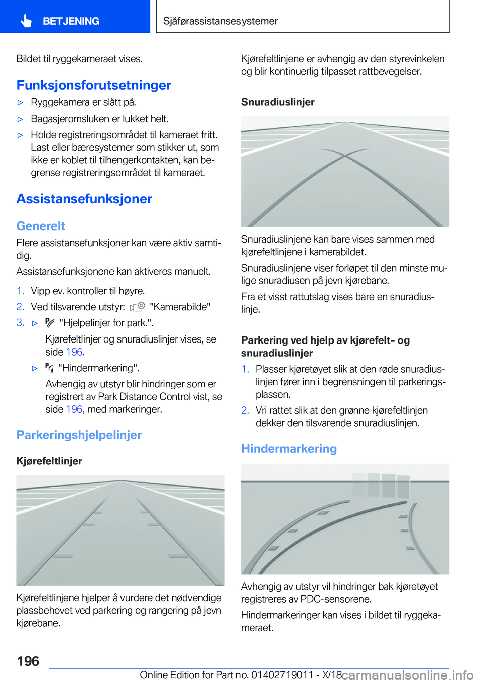 BMW Z4 2019  InstruksjonsbØker (in Norwegian) �B�i�l�d�e�t��t�i�l��r�y�g�g�e�k�a�m�e�r�a�e�t��v�i�s�e�s�.
�F�u�n�k�s�j�o�n�s�f�o�r�u�t�s�e�t�n�i�n�g�e�rx�R�y�g�g�e�k�a�m�e�r�a��e�r��s�l�å�t�t��p�å�.x�B�a�g�a�s�j�e�r�o�m�s�l�u�k�e�n��e�