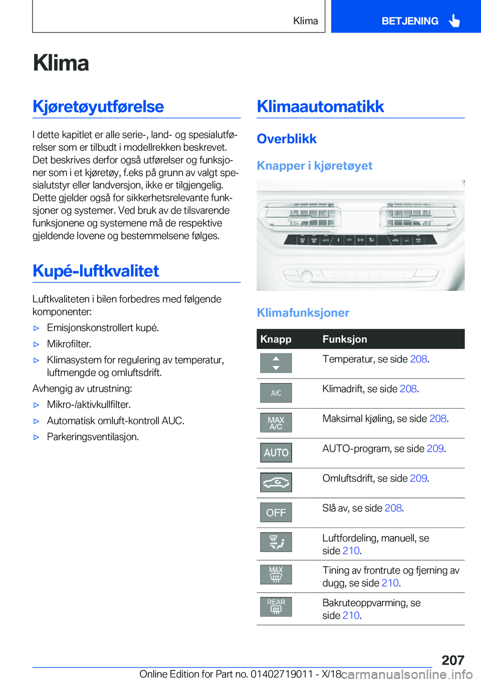 BMW Z4 2019  InstruksjonsbØker (in Norwegian) �K�l�i�m�a�K�j�