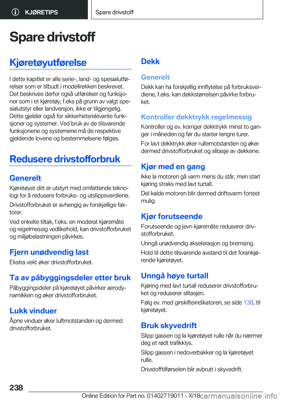 BMW Z4 2019  InstruksjonsbØker (in Norwegian) �S�p�a�r�e��d�r�i�v�s�t�o�f�f�K�j�