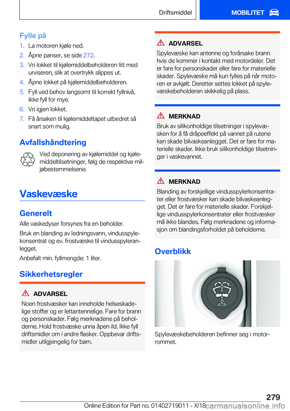 BMW Z4 2019  InstruksjonsbØker (in Norwegian) �F�y�l�l�e��p�å�1�.�L�a��m�o�t�o�r�e�n��k�j�
