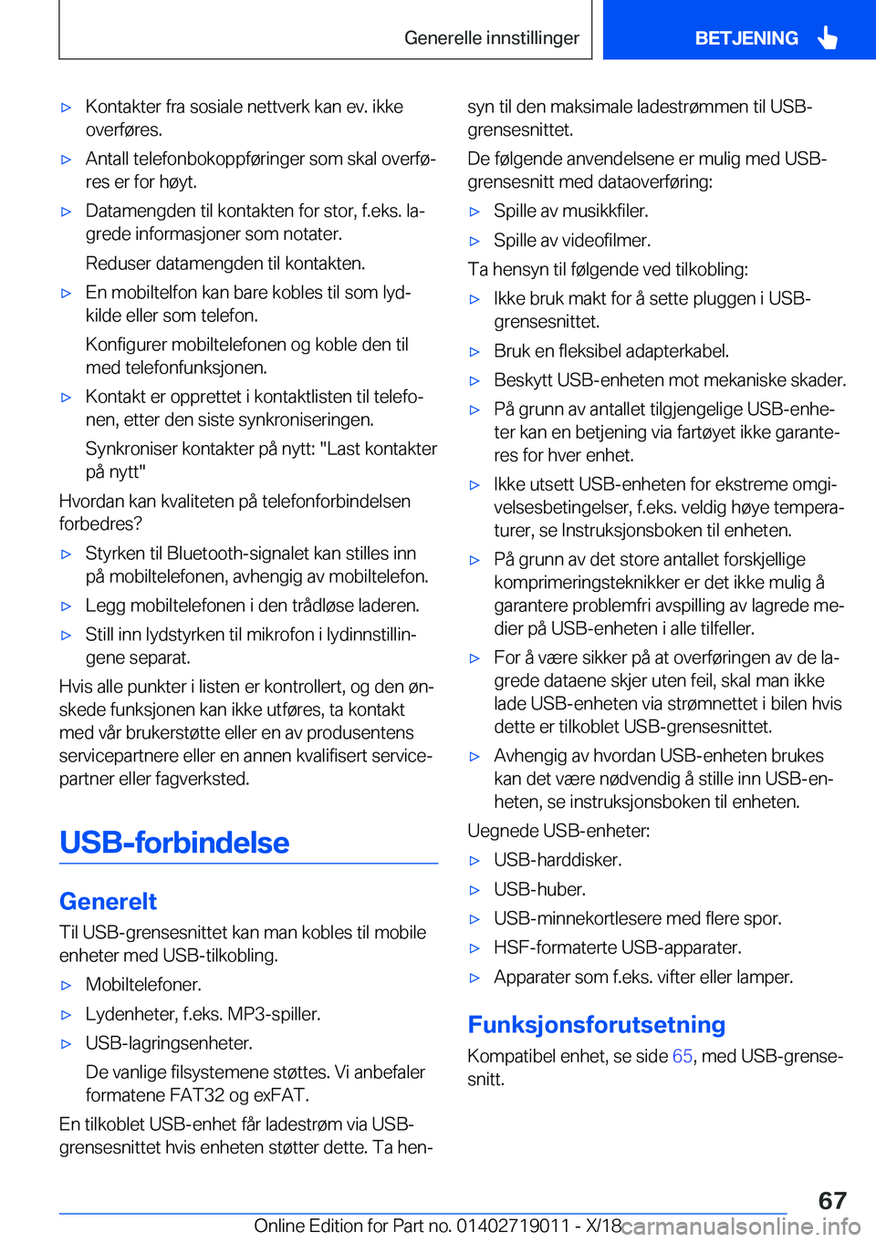 BMW Z4 2019  InstruksjonsbØker (in Norwegian) x�K�o�n�t�a�k�t�e�r��f�r�a��s�o�s�i�a�l�e��n�e�t�t�v�e�r�k��k�a�n��e�v�.��i�k�k�e�o�v�e�r�f�