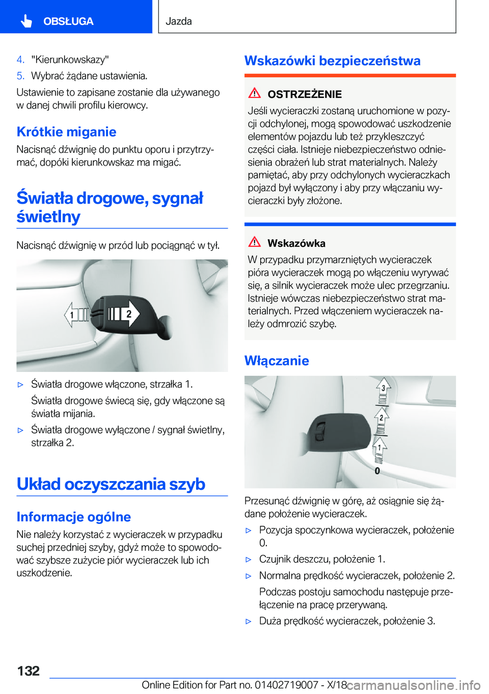 BMW Z4 2019  Instrukcja obsługi (in Polish) �4�.��K�i�e�r�u�n�k�o�w�s�k�a�z�y��5�.�W�y�b�r�a�