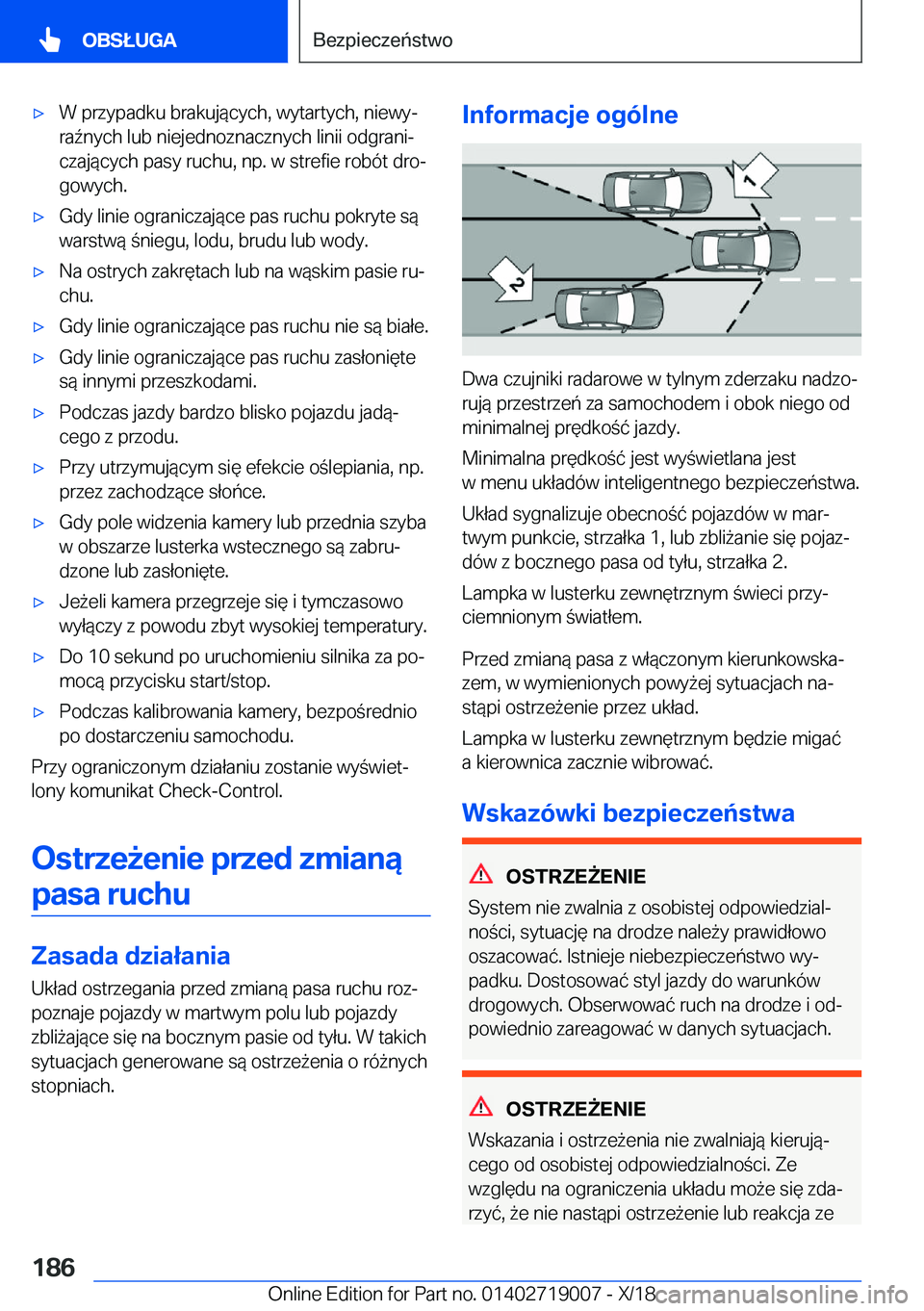 BMW Z4 2019  Instrukcja obsługi (in Polish) 'x�W��p�r�z�y�p�a�d�k�u��b�r�a�k�u�j�