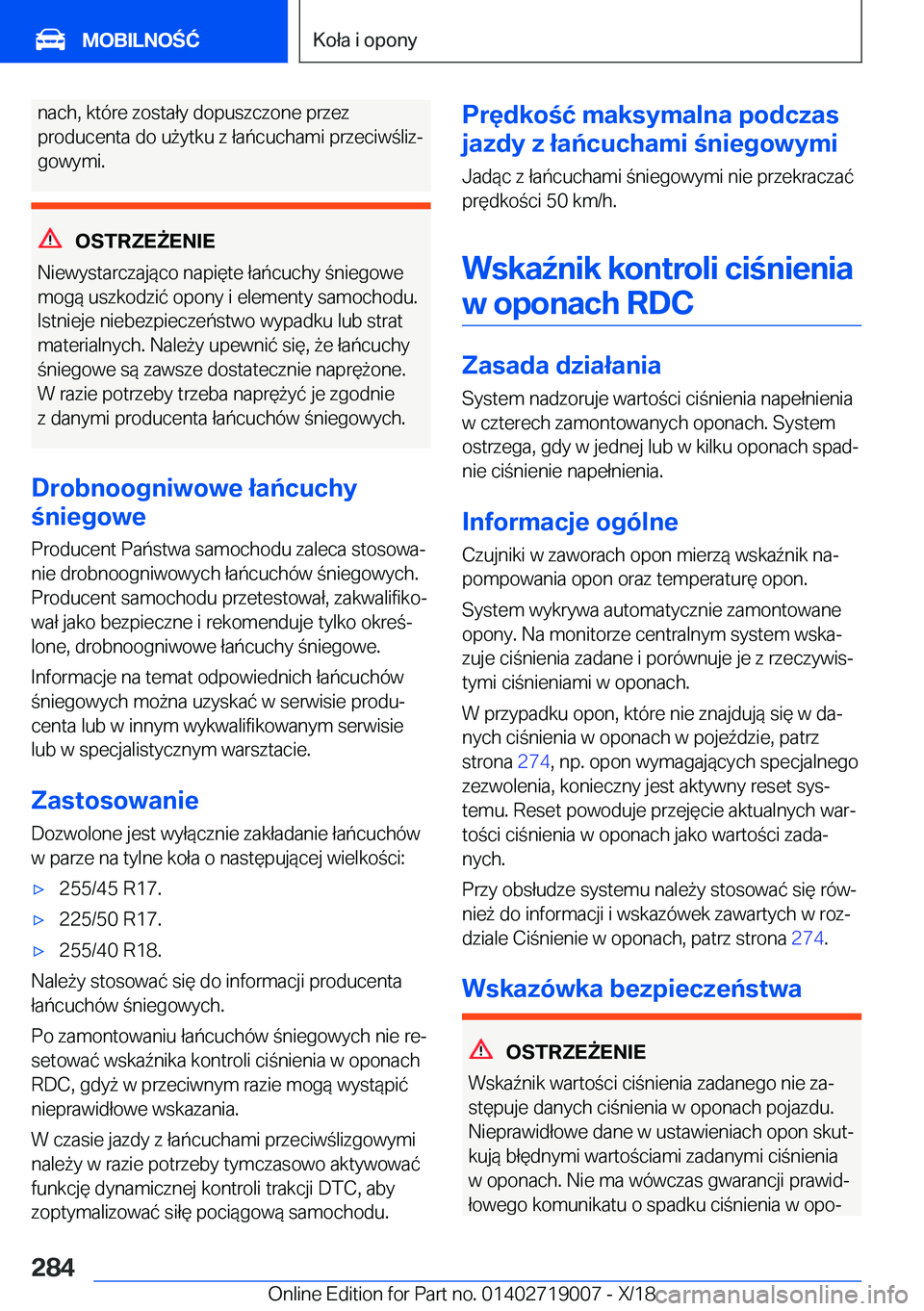 BMW Z4 2019  Instrukcja obsługi (in Polish) �n�a�c�h�,��k�t�