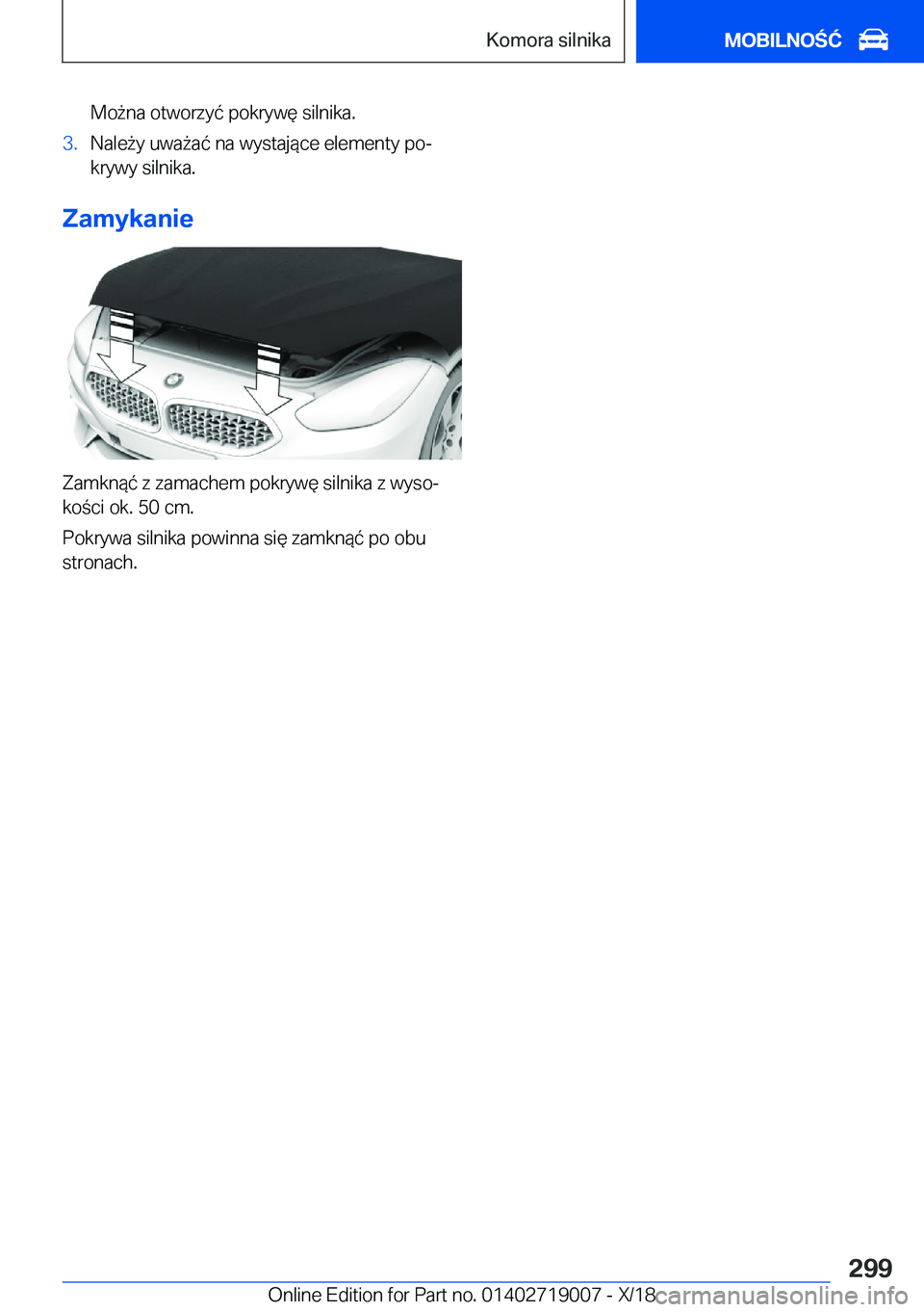 BMW Z4 2019  Instrukcja obsługi (in Polish) �M�o9�n�a��o�t�w�o�r�z�y�