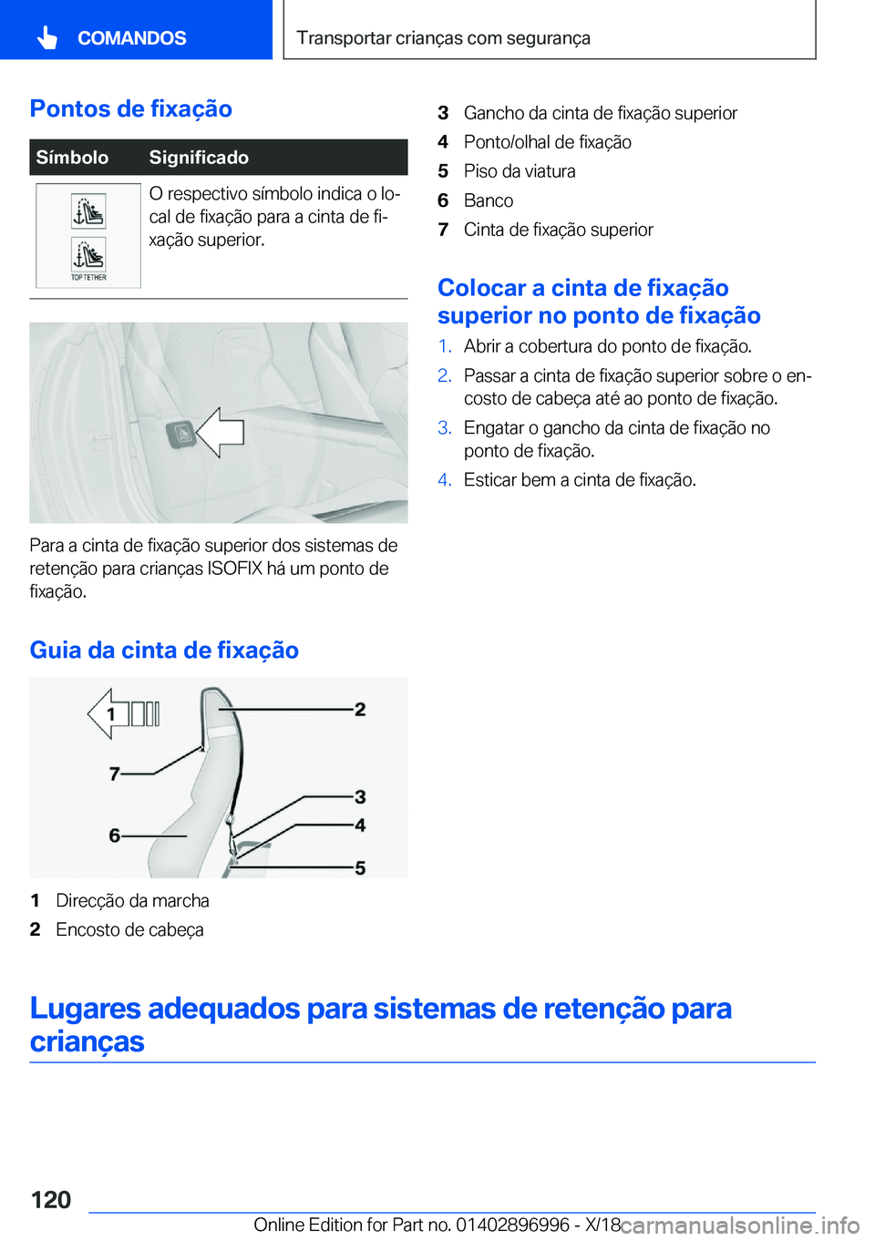 BMW Z4 2019  Manual do condutor (in Portuguese) �P�o�n�t�o�s��d�e��f�i�x�a�