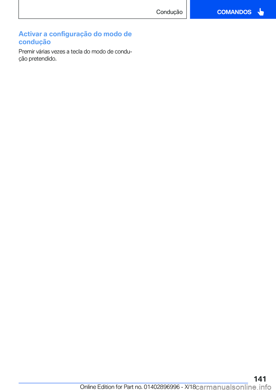 BMW Z4 2019  Manual do condutor (in Portuguese) �A�c�t�i�v�a�r��a��c�o�n�f�i�g�u�r�a�