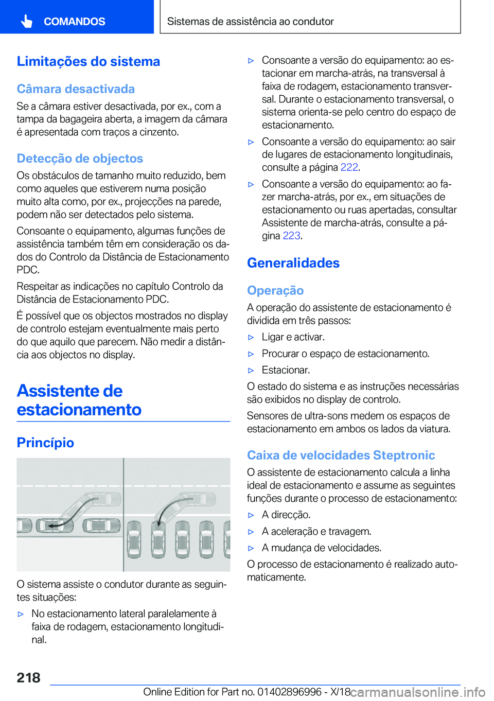 BMW Z4 2019  Manual do condutor (in Portuguese) �L�i�m�i�t�a�