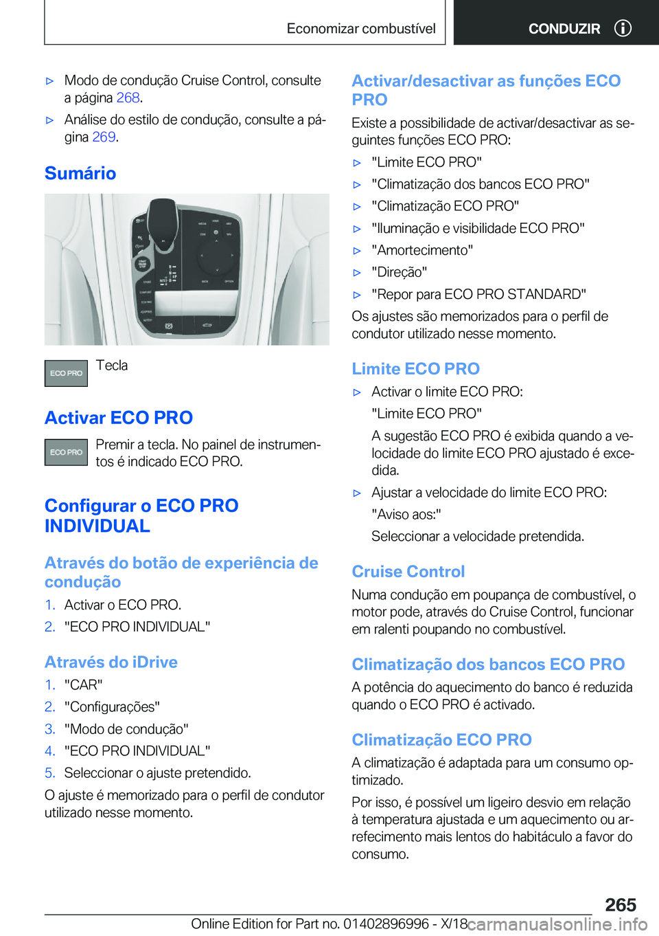 BMW Z4 2019  Manual do condutor (in Portuguese) x�M�o�d�o��d�e��c�o�n�d�u�