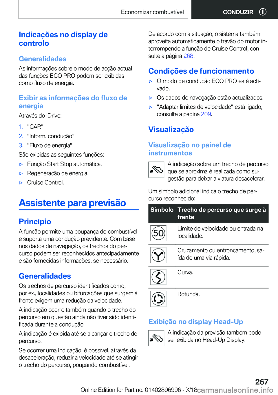BMW Z4 2019  Manual do condutor (in Portuguese) �I�n�d�i�c�a�