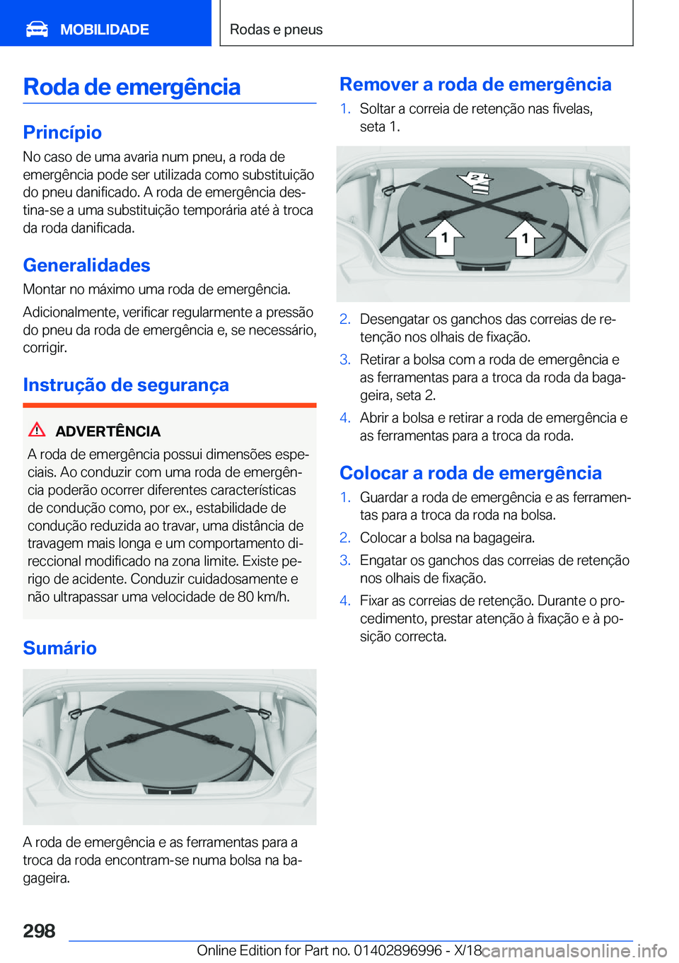 BMW Z4 2019  Manual do condutor (in Portuguese) �R�o�d�a��d�e��e�m�e�r�g�ê�n�c�i�a
�P�r�i�n�c�