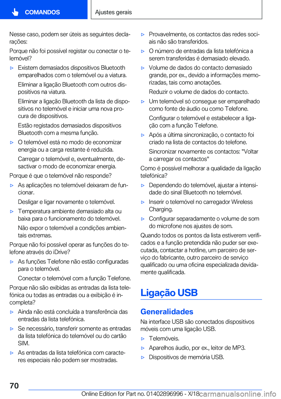 BMW Z4 2019  Manual do condutor (in Portuguese) �N�e�s�s�e��c�a�s�o�,��p�o�d�e�m��s�e�r��