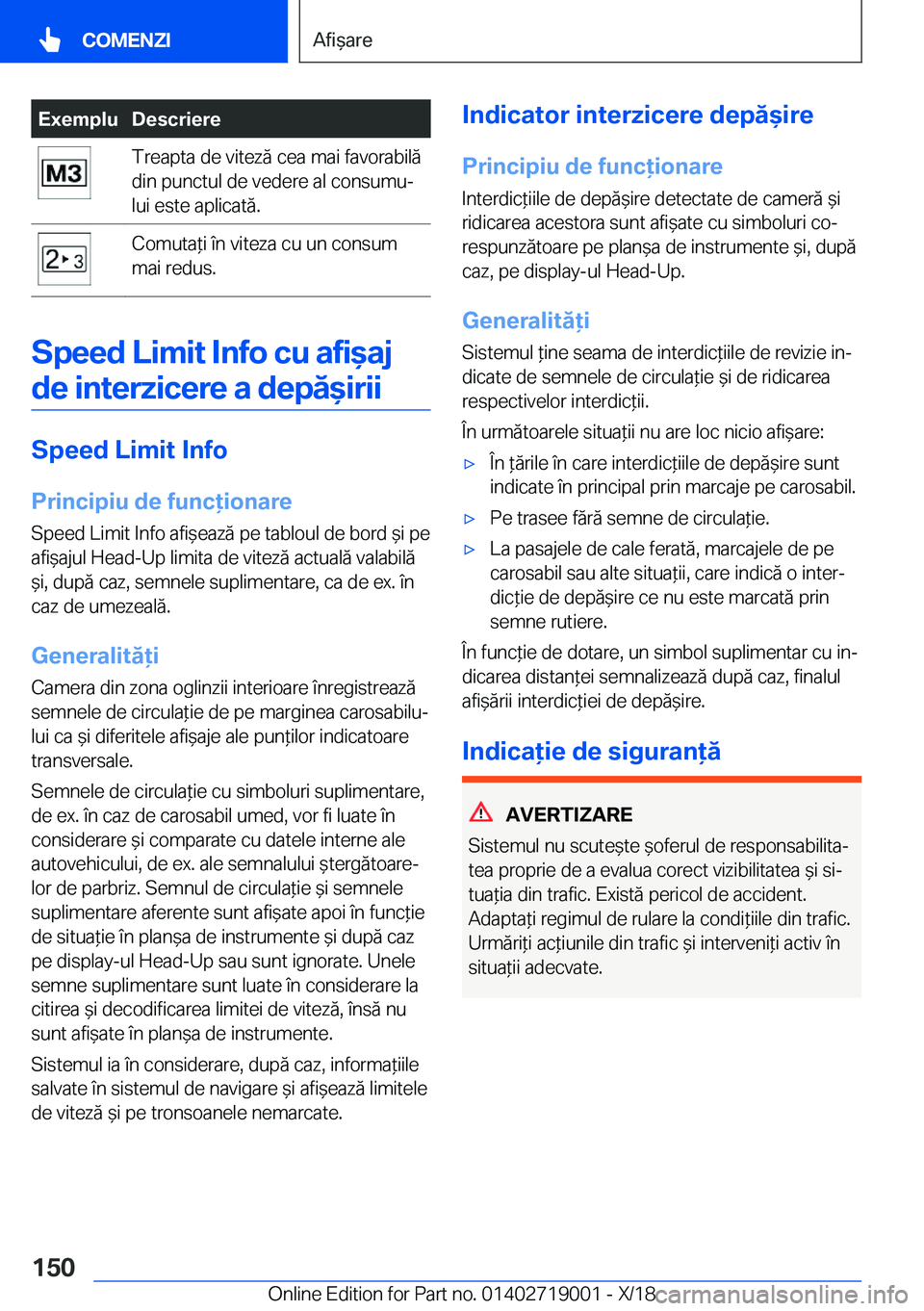BMW Z4 2019  Ghiduri De Utilizare (in Romanian) �E�x�e�m�p�l�u�D�e�s�c�r�i�e�r�e�T�r�e�a�p�t�a��d�e��v�i�t�e�z�