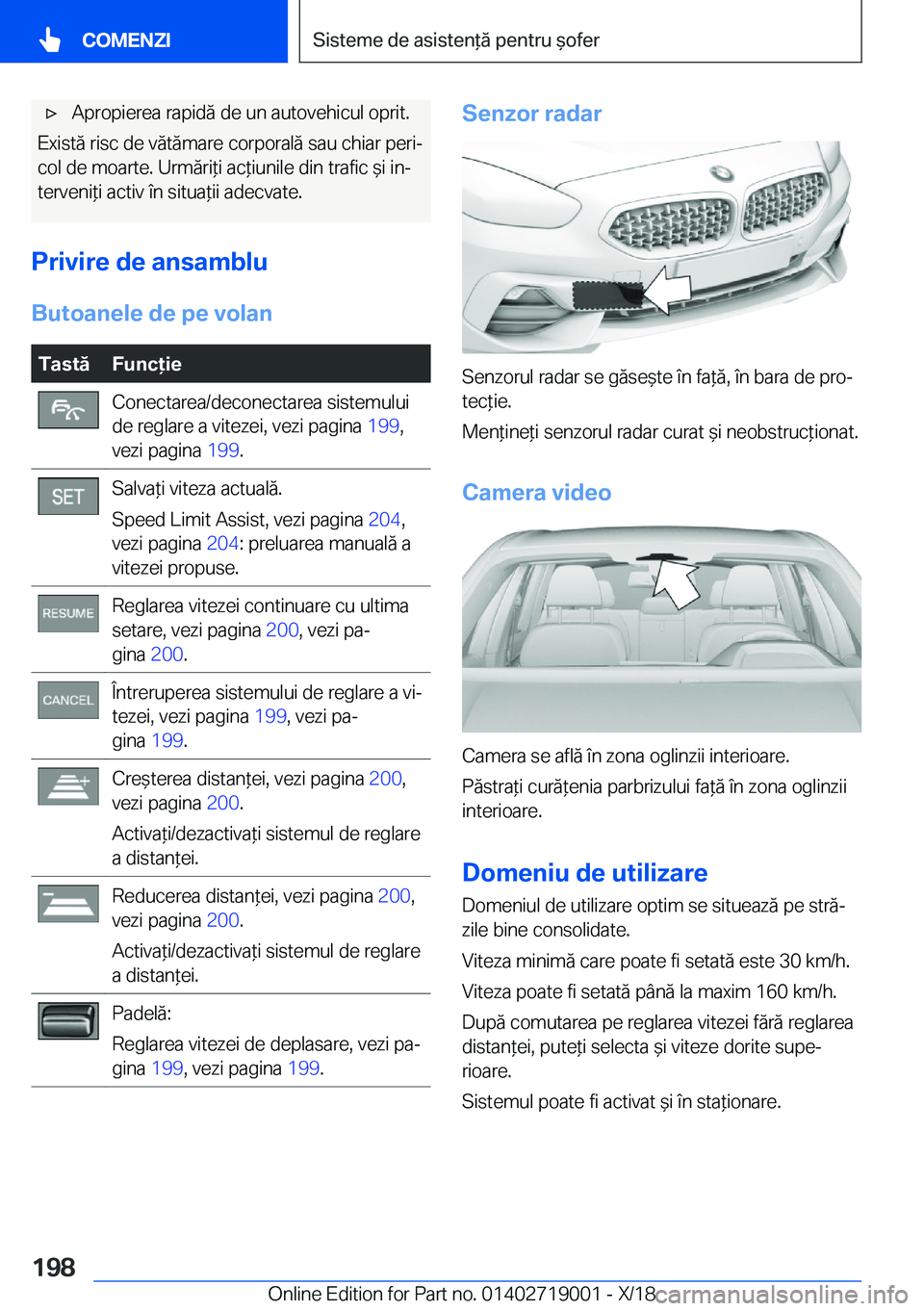 BMW Z4 2019  Ghiduri De Utilizare (in Romanian) 'x�A�p�r�o�p�i�e�r�e�a��r�a�p�i�d�