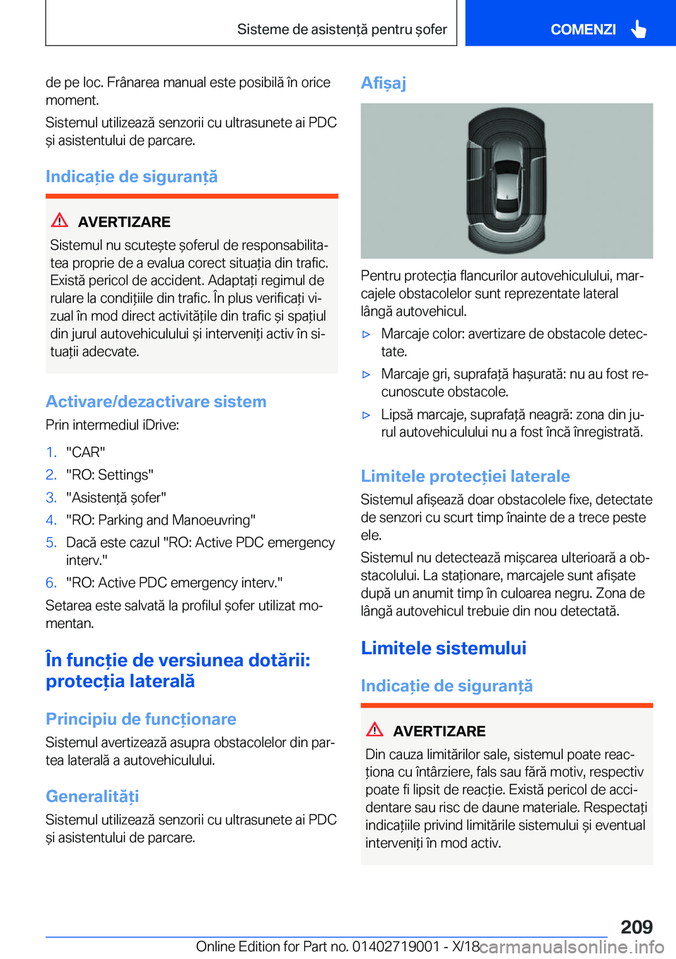 BMW Z4 2019  Ghiduri De Utilizare (in Romanian) �d�e��p�e��l�o�c�.��F�r�