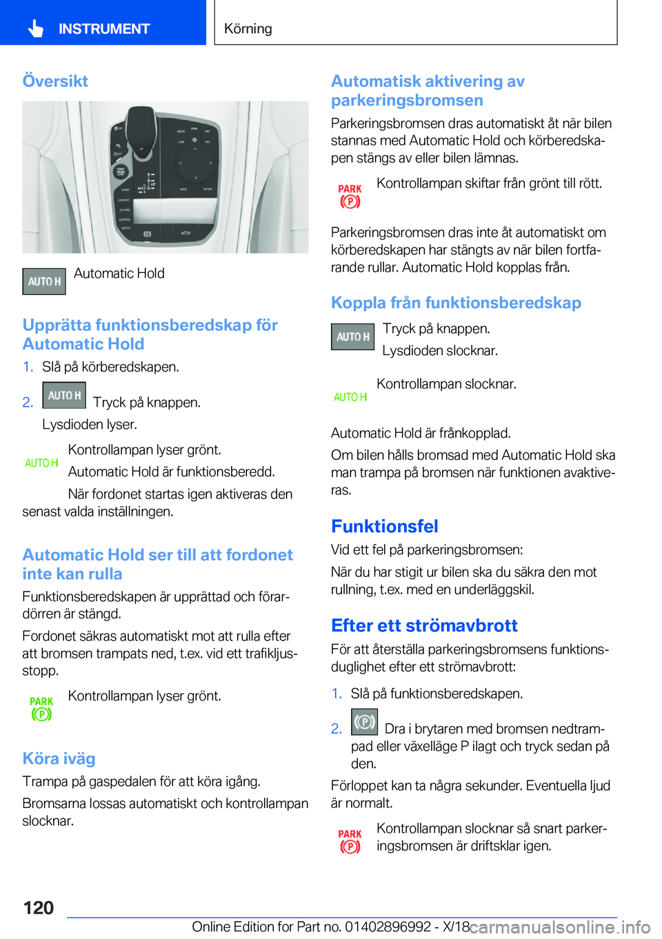 BMW Z4 2019  InstruktionsbÖcker (in Swedish) �