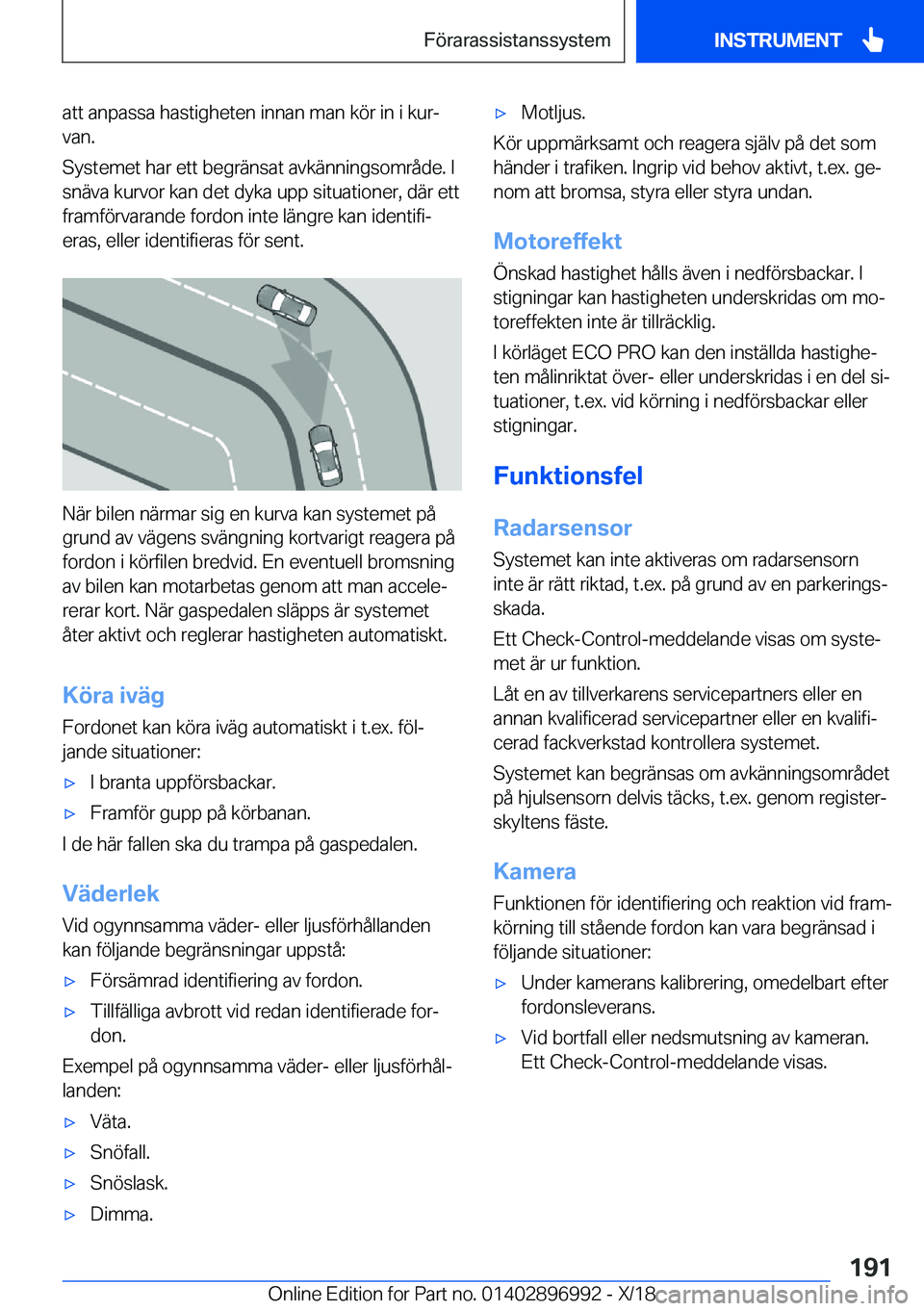 BMW Z4 2019  InstruktionsbÖcker (in Swedish) �a�t�t��a�n�p�a�s�s�a��h�a�s�t�i�g�h�e�t�e�n��i�n�n�a�n��m�a�n��k�